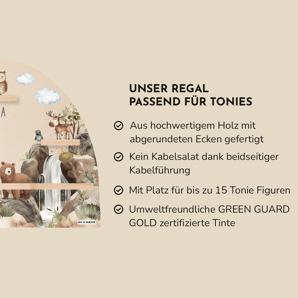 Personalisiertes Regal passend für Tonies "Wildnis"