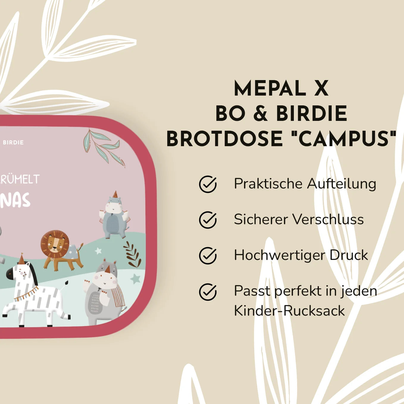 Personalisierte Mepal Campus Brotdose "Magie" Bo & Birdie