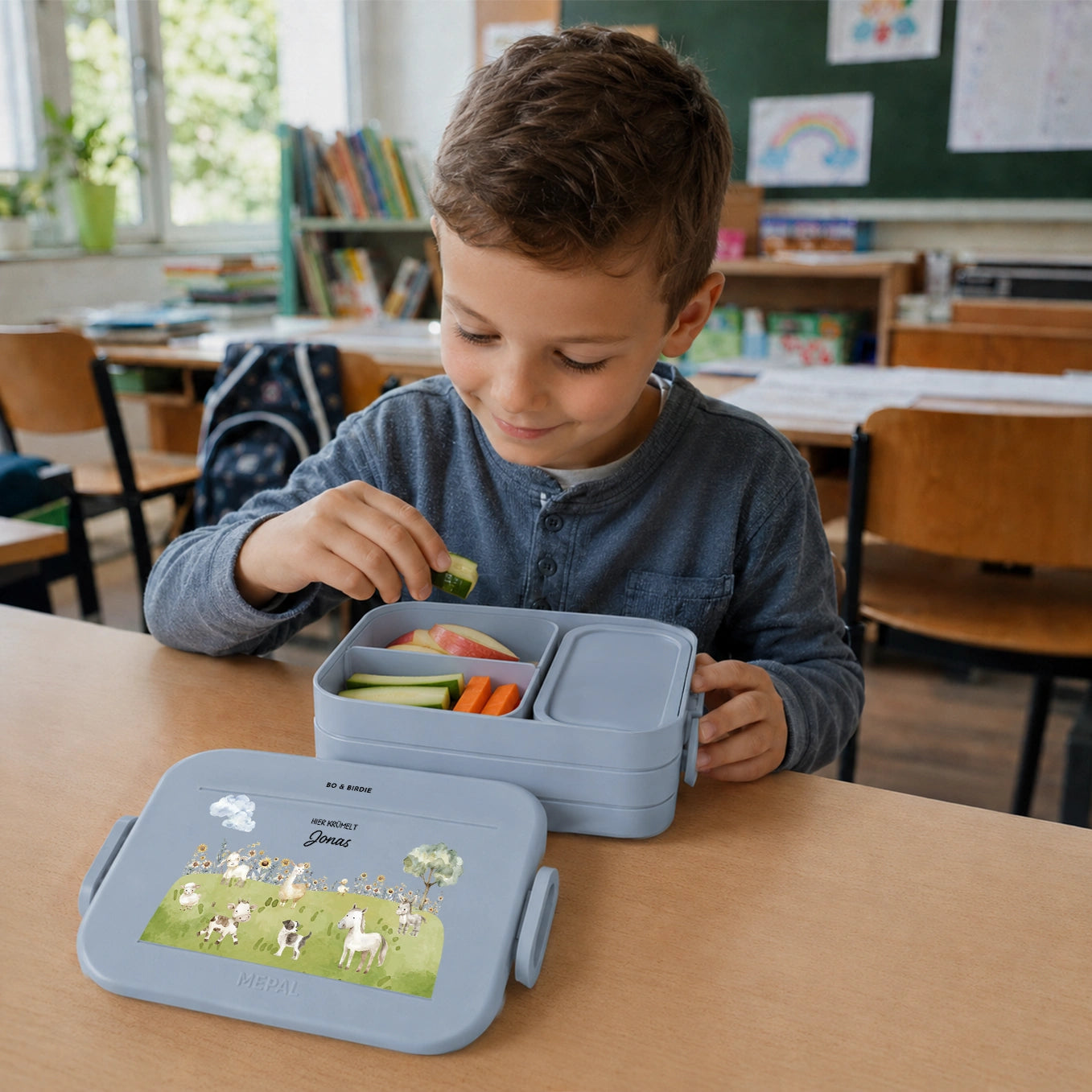Personalisierte Mepal Bento Brotdose "Bauernhof"
