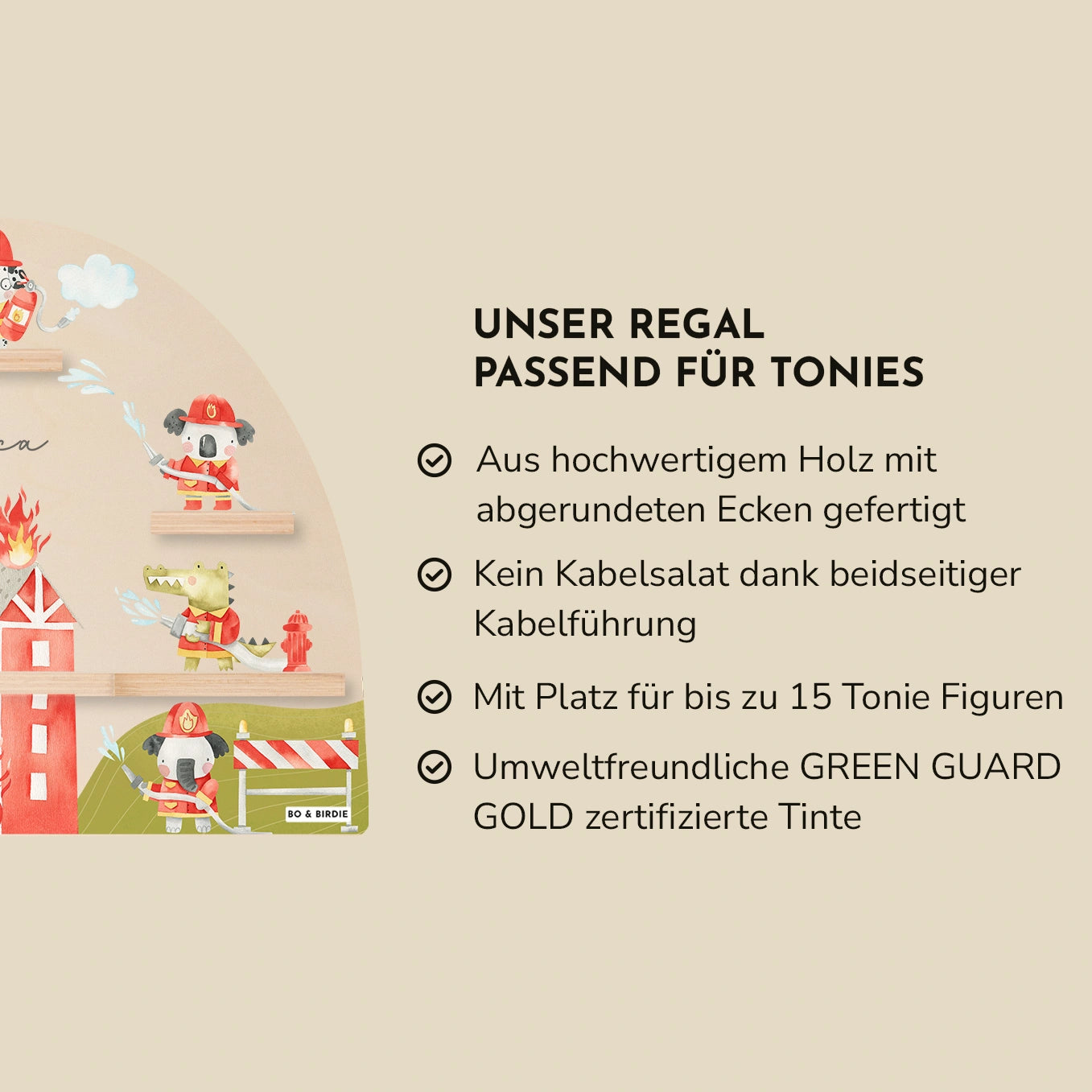 Personalisiertes Regal passend für Tonies "Feuerwehr"