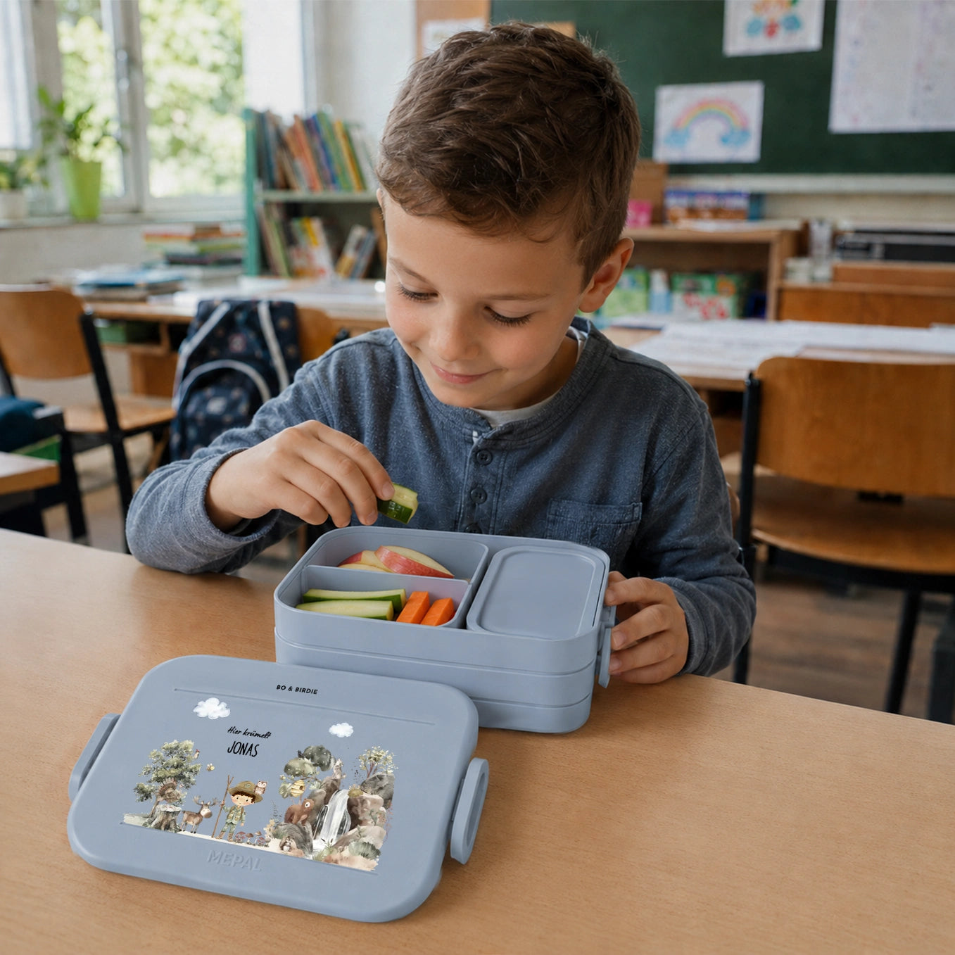 Personalisierte Mepal Bento Brotdose "Wildnis"