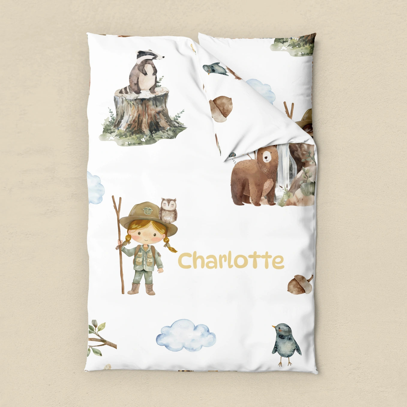 Wildlife Pattern Kids Bed Sheets Cotton / Muslin