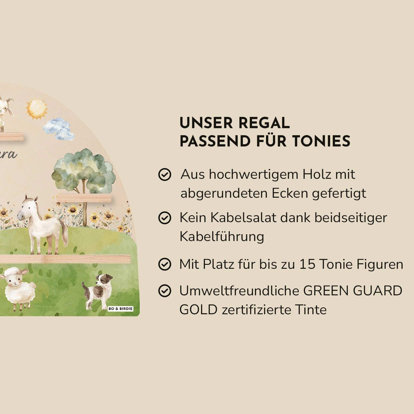 Personalisiertes Regal passend für Tonies "Bauernhof"