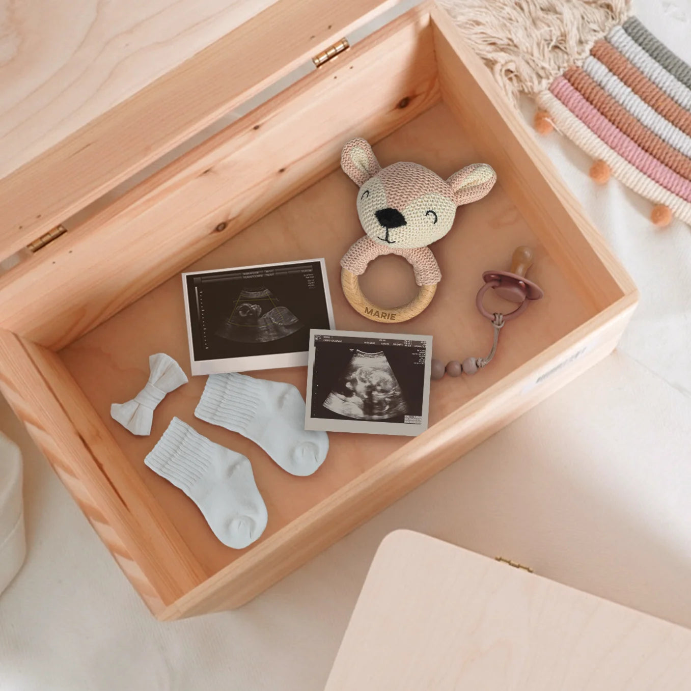 Personalisierte Erinnerungsbox "Aquarell Tiere Wald"