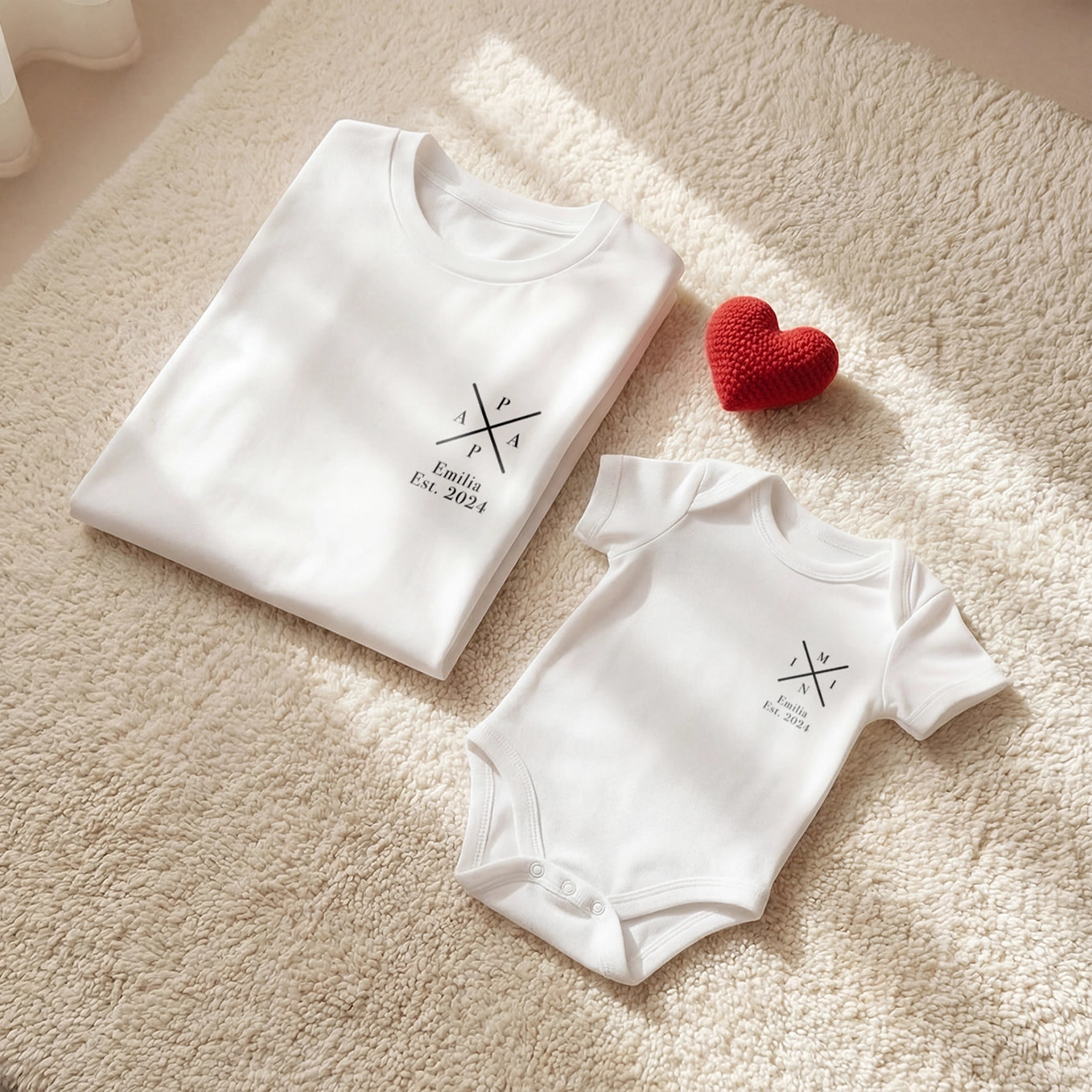 Personalisierter Partnerlook für Papa und Baby “Papa - MINI”