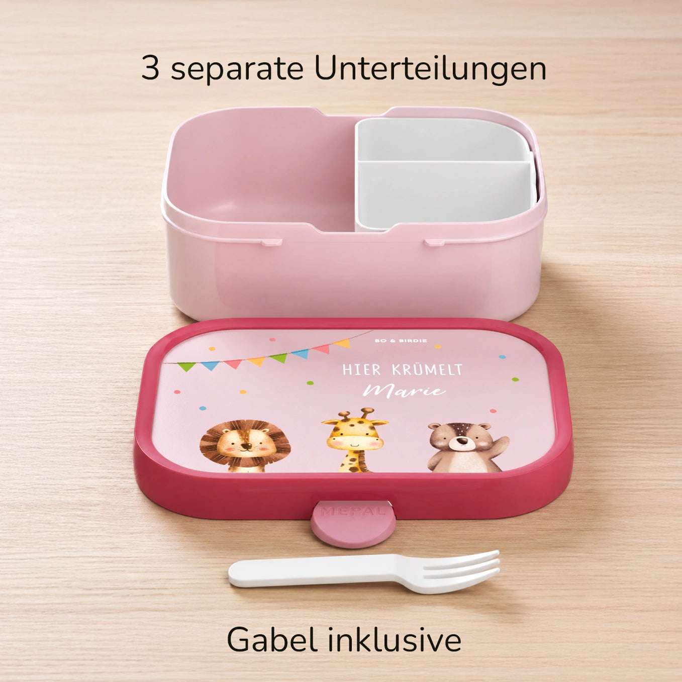 Personalisierte Mepal Brotdose & Trinkflasche "Konfetti"