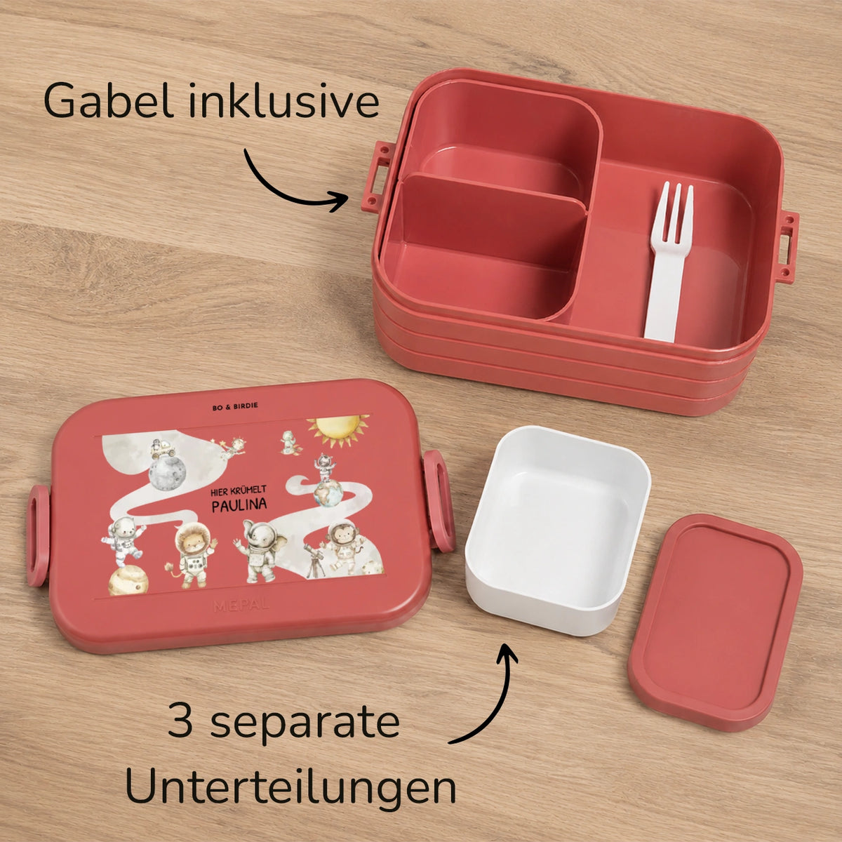 Personalisierte Mepal Brotdose "Weltall Safari"