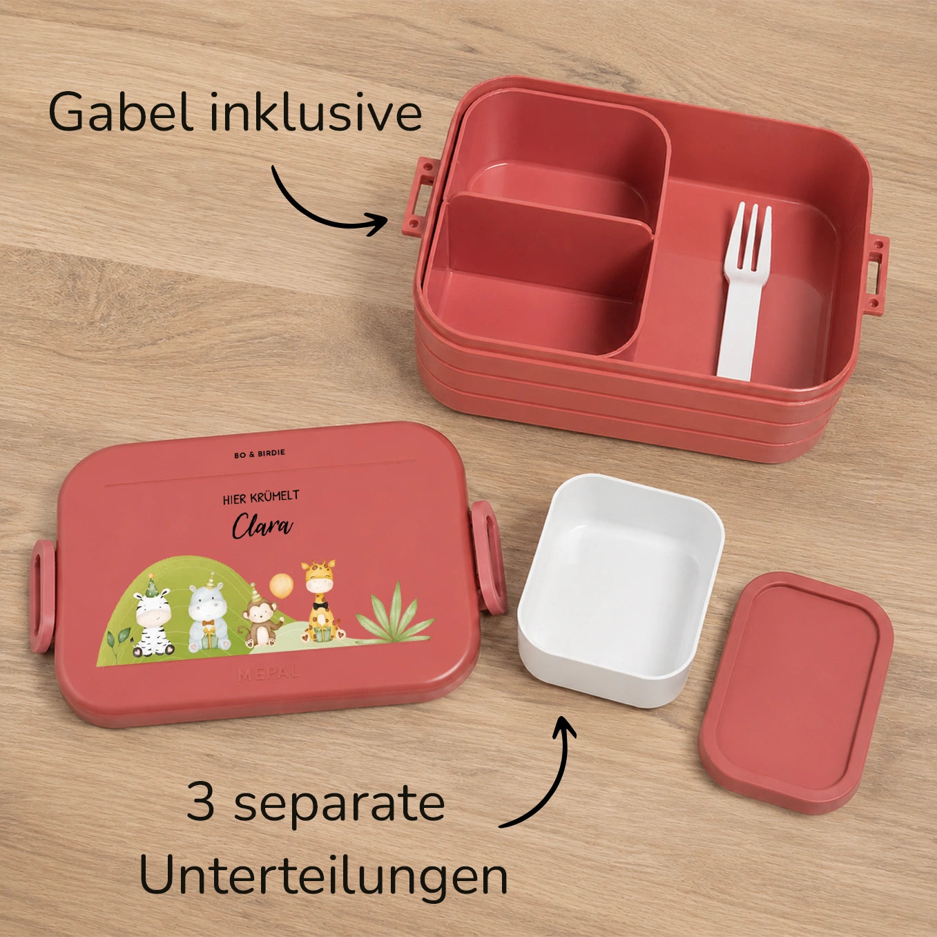 Personalisierte Mepal Brotdose "Dschungel"