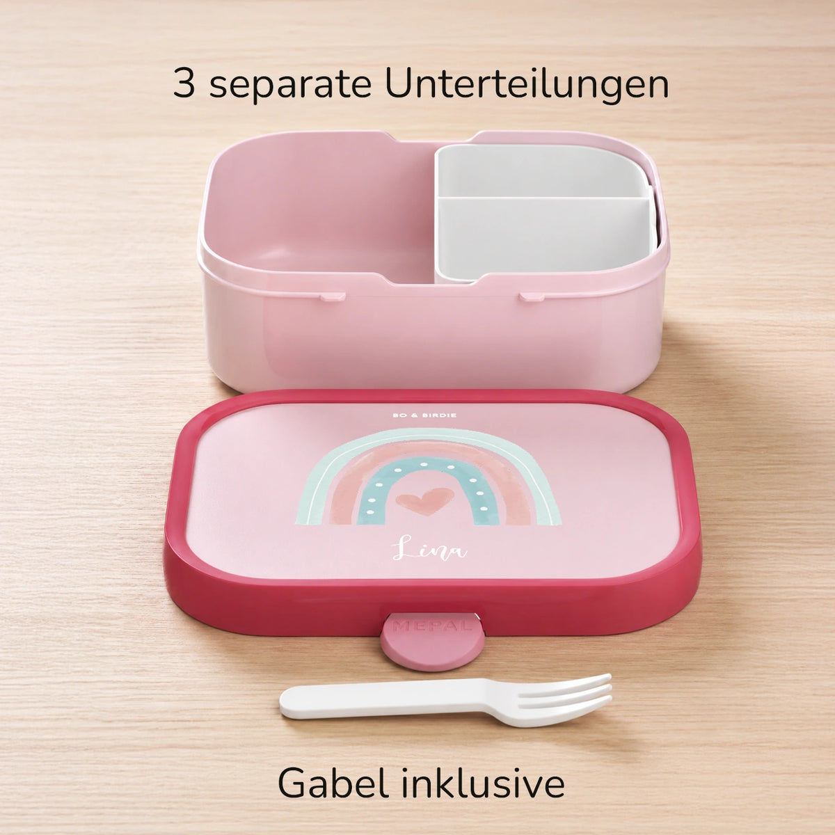 Personalisierte Mepal Brotdose "Regenbogen"