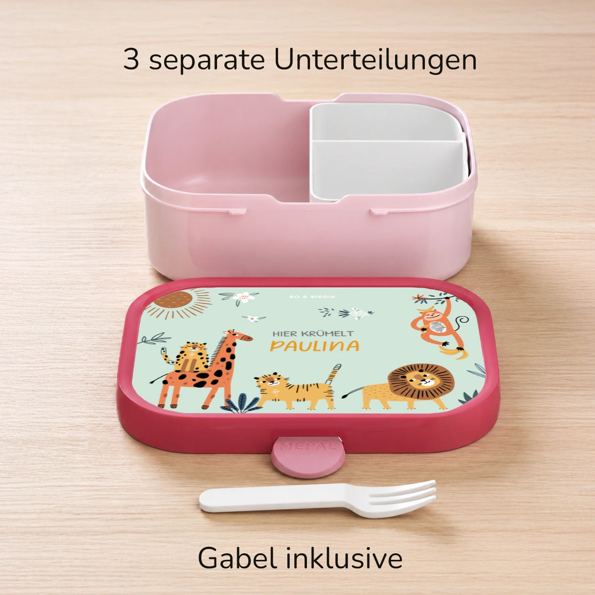 Personalisierte Mepal Brotdose "Mint Safari"