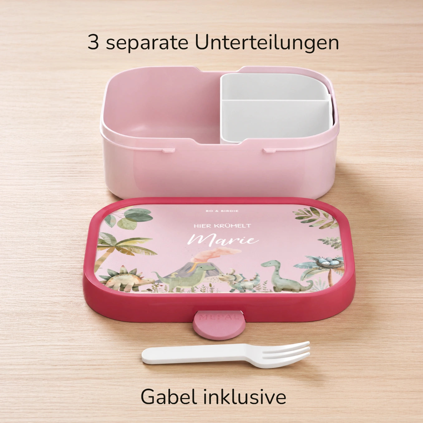Personalisierte Mepal Brotdose "Dinosaurier"