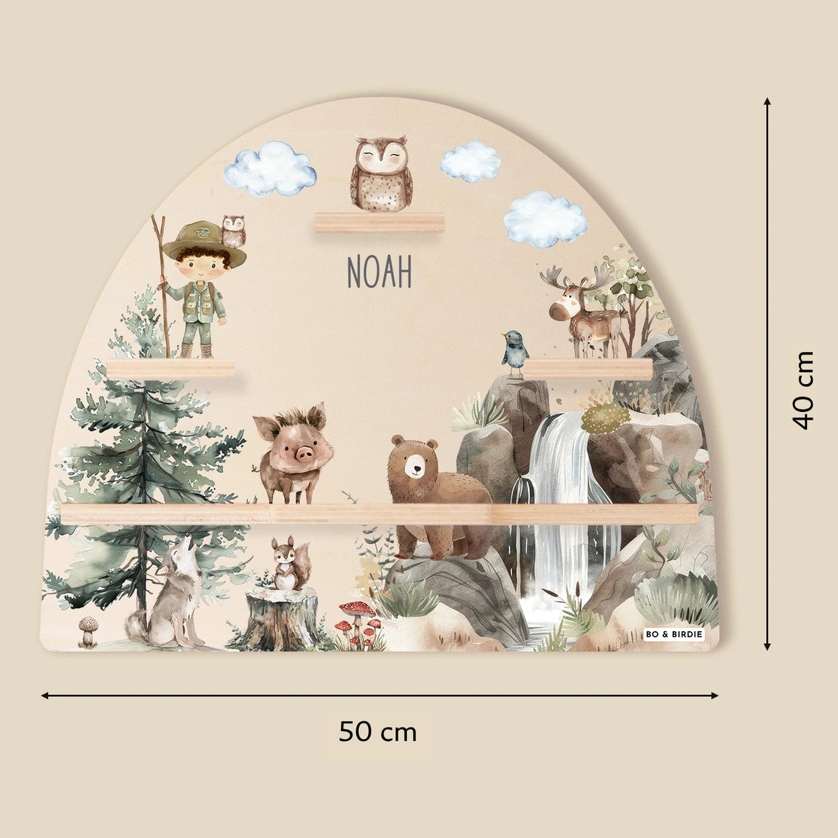 Personalisiertes Toniebox Regal "Wildnis"