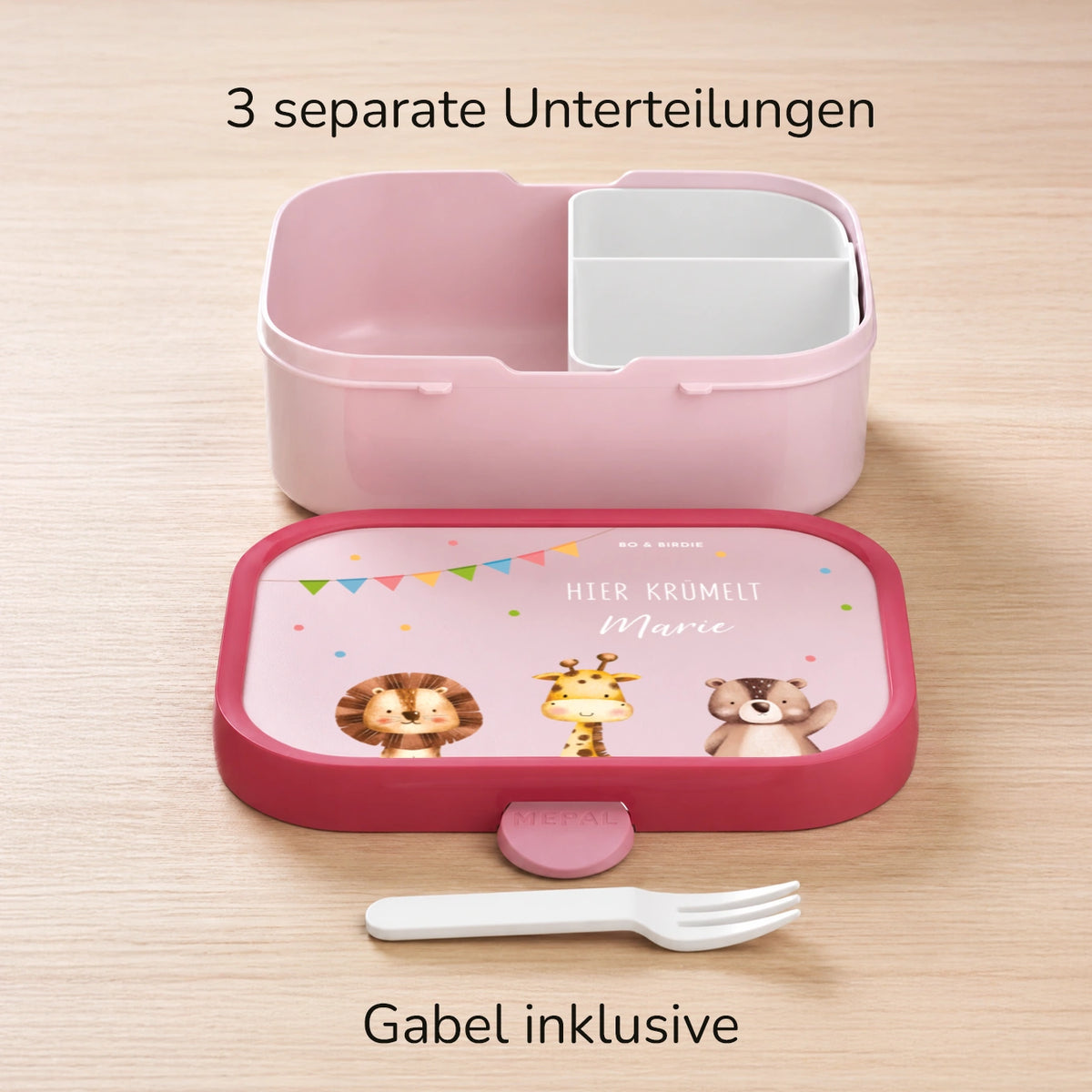 Personalisierte Mepal Brotdose "Konfetti"