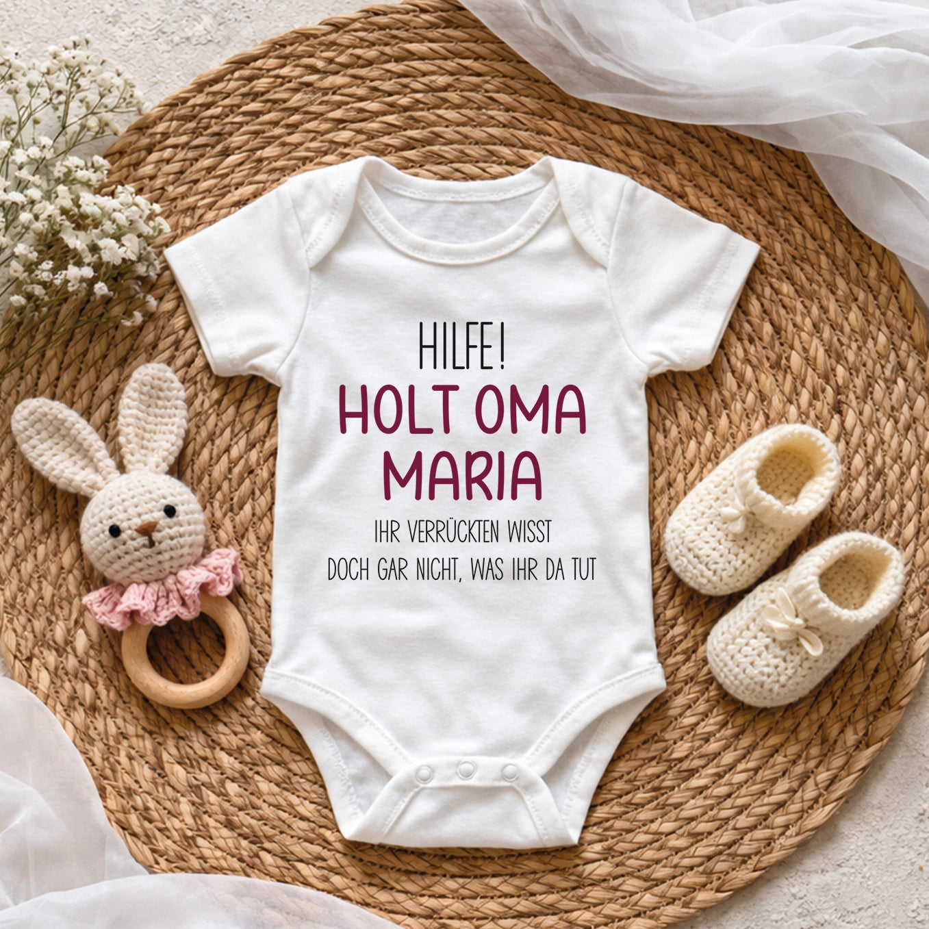 Personalisierter Babybody "Holt Oma / Opa"