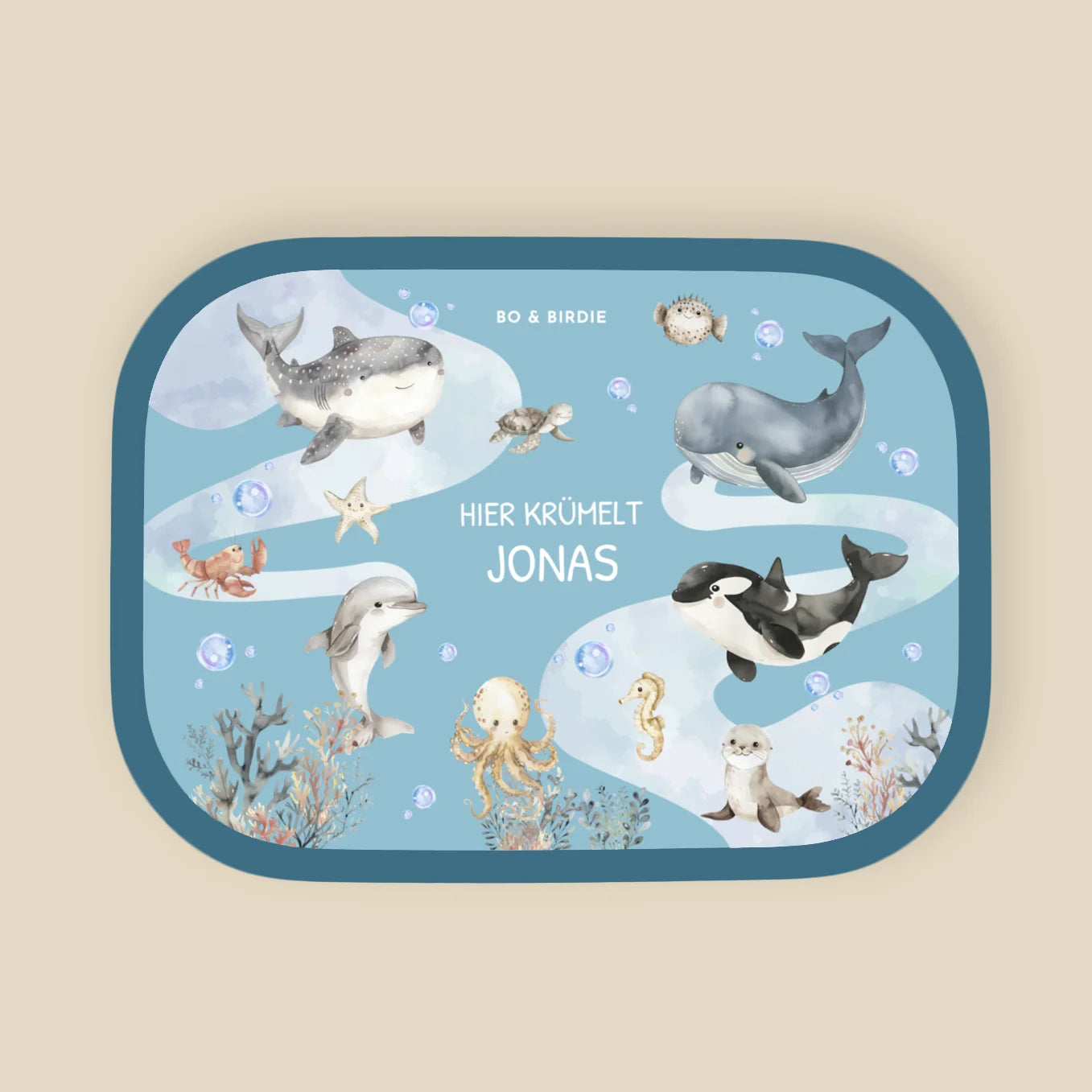 Personalisierte Mepal Brotdose "Ozean" Bo & Birdie