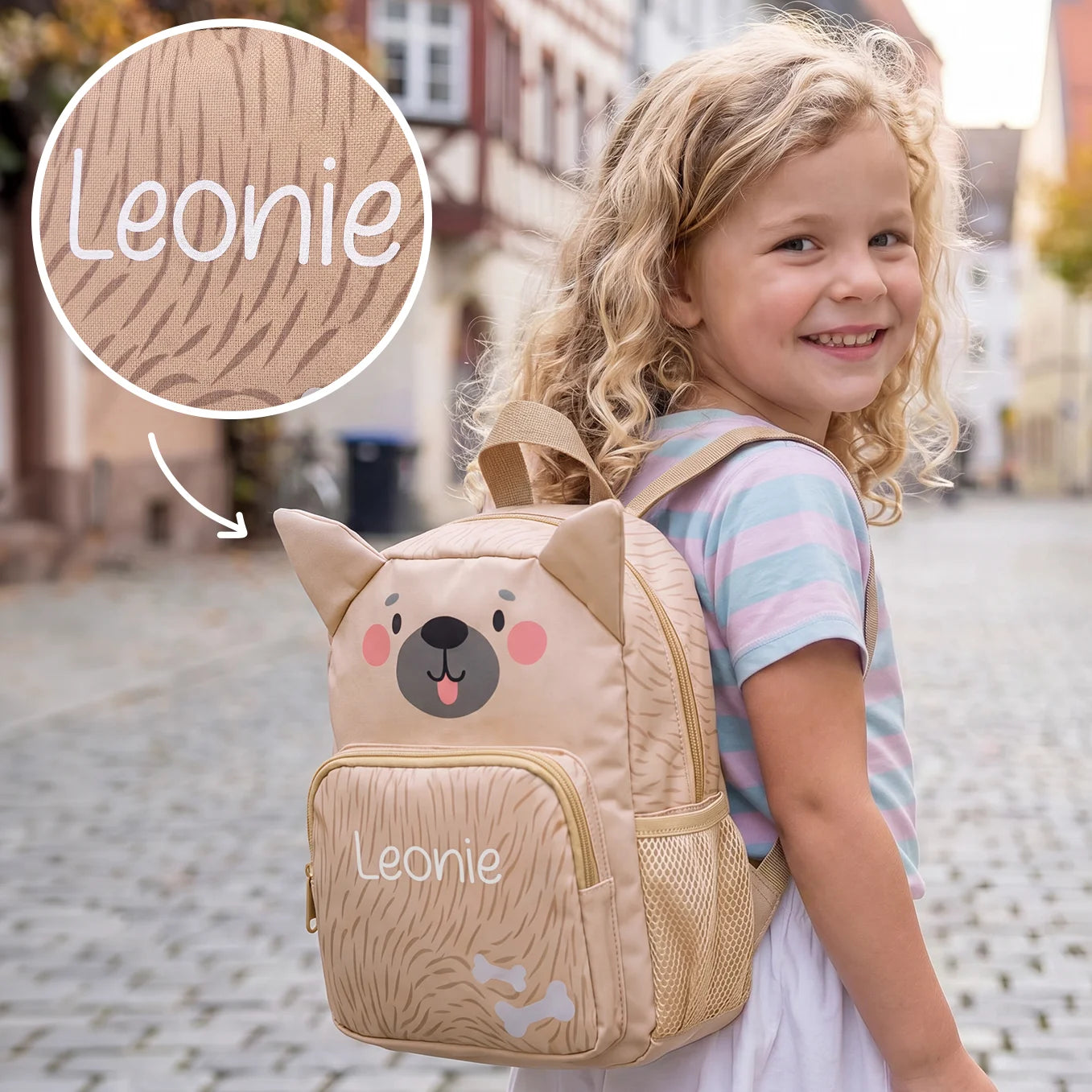 Personalisierter Kinder Rucksack "Hund"