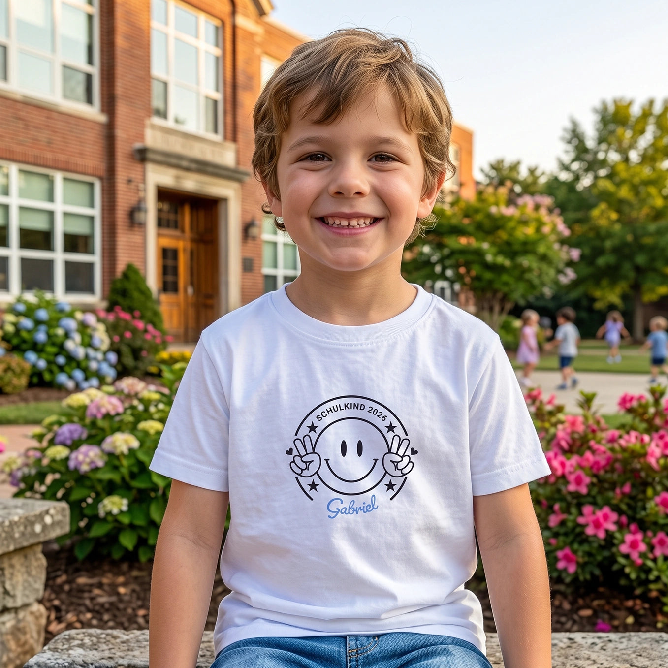 Personalisiertes T-Shirt Schulkind “Peace”