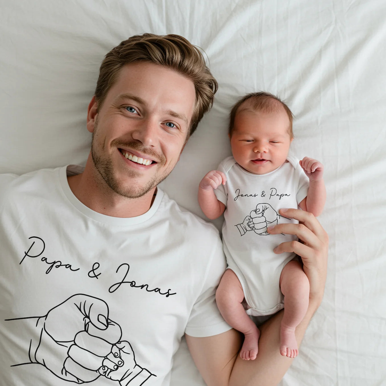 Personalisierter Partnerlook "Papa & Baby Team"
