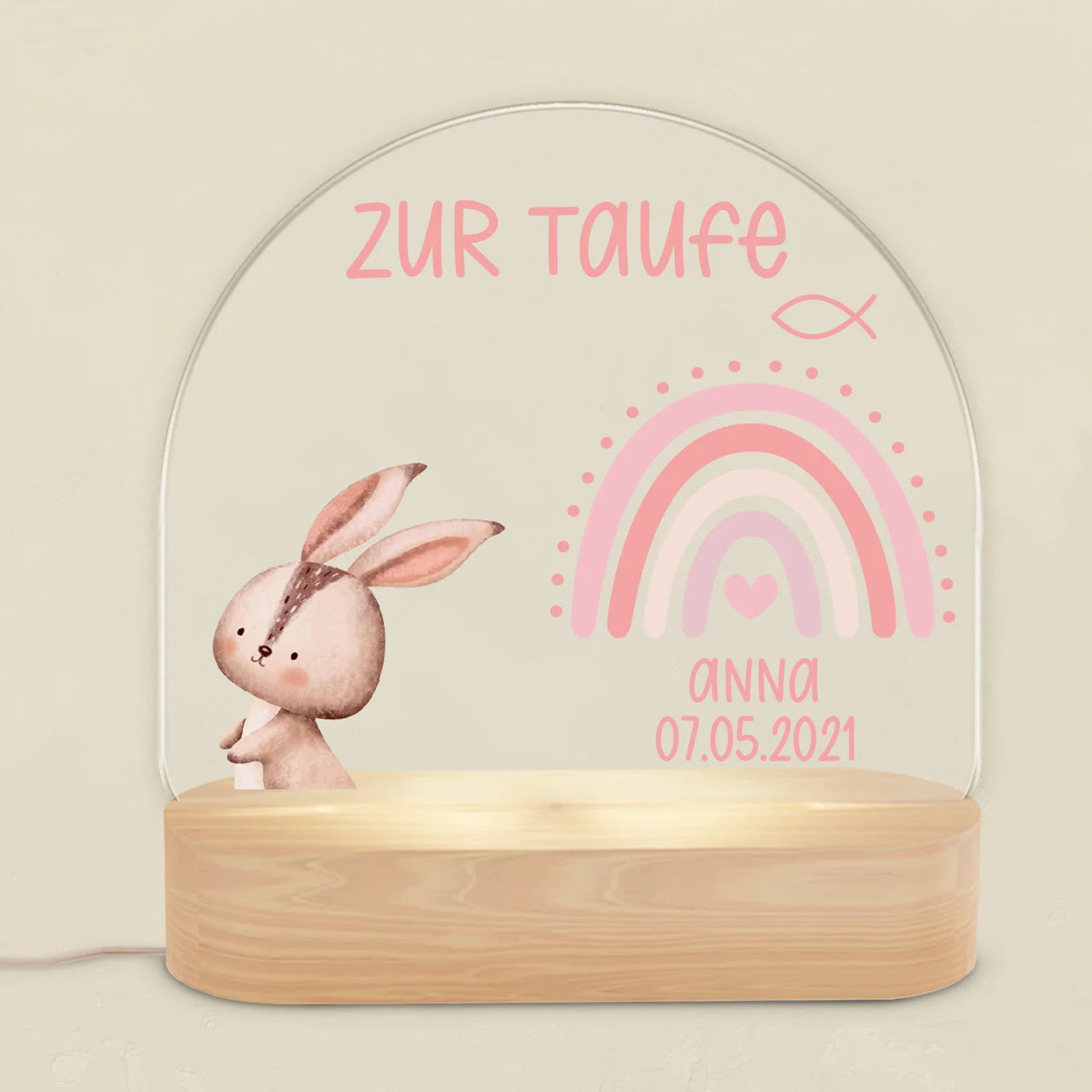 Personalisiertes Nachtlicht "Taufe"