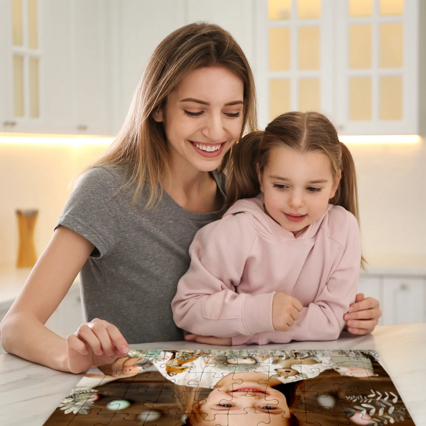 Personalisiertes Kinderpuzzle "Aquarell Tiere im Wald"