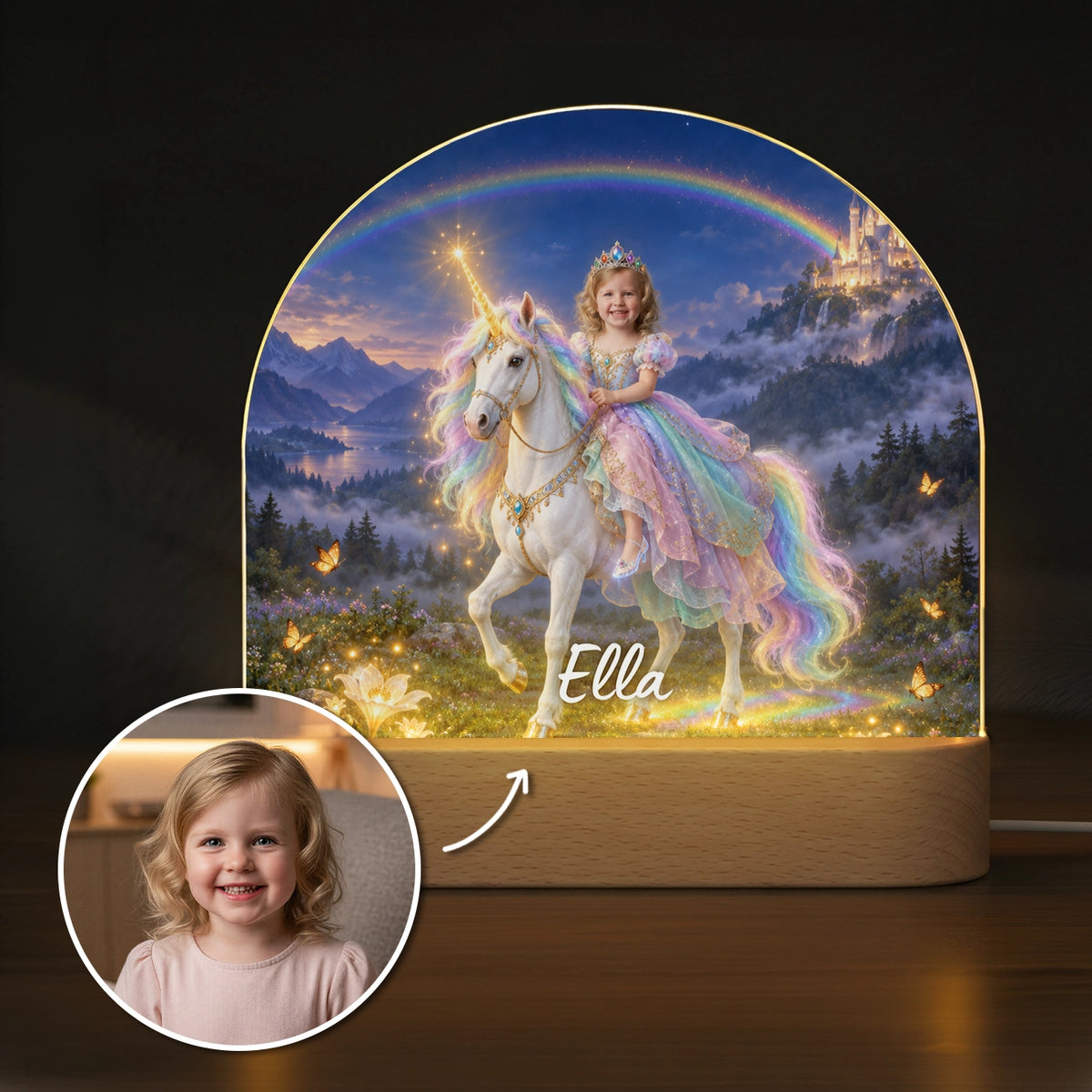 Personalisiertes Nachtlicht "Prinzessin"