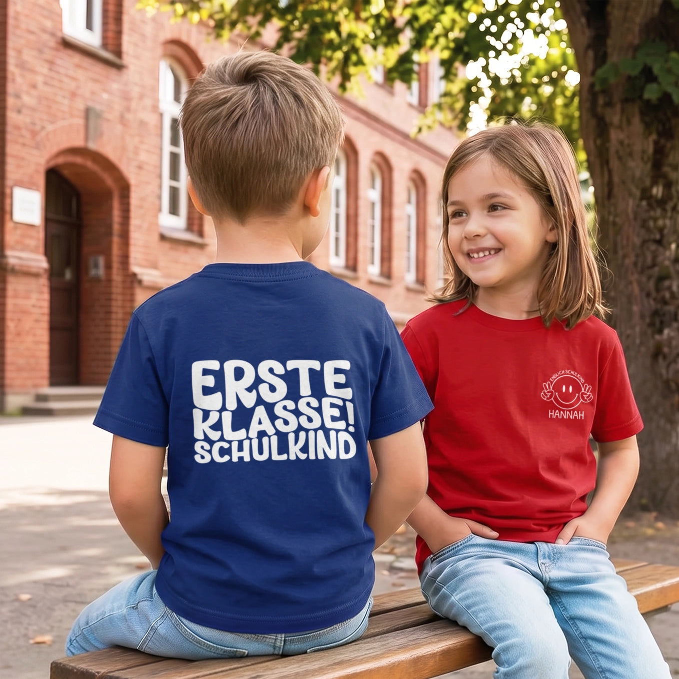 Personalisiertes T-Shirt “Endlich Schulkind”