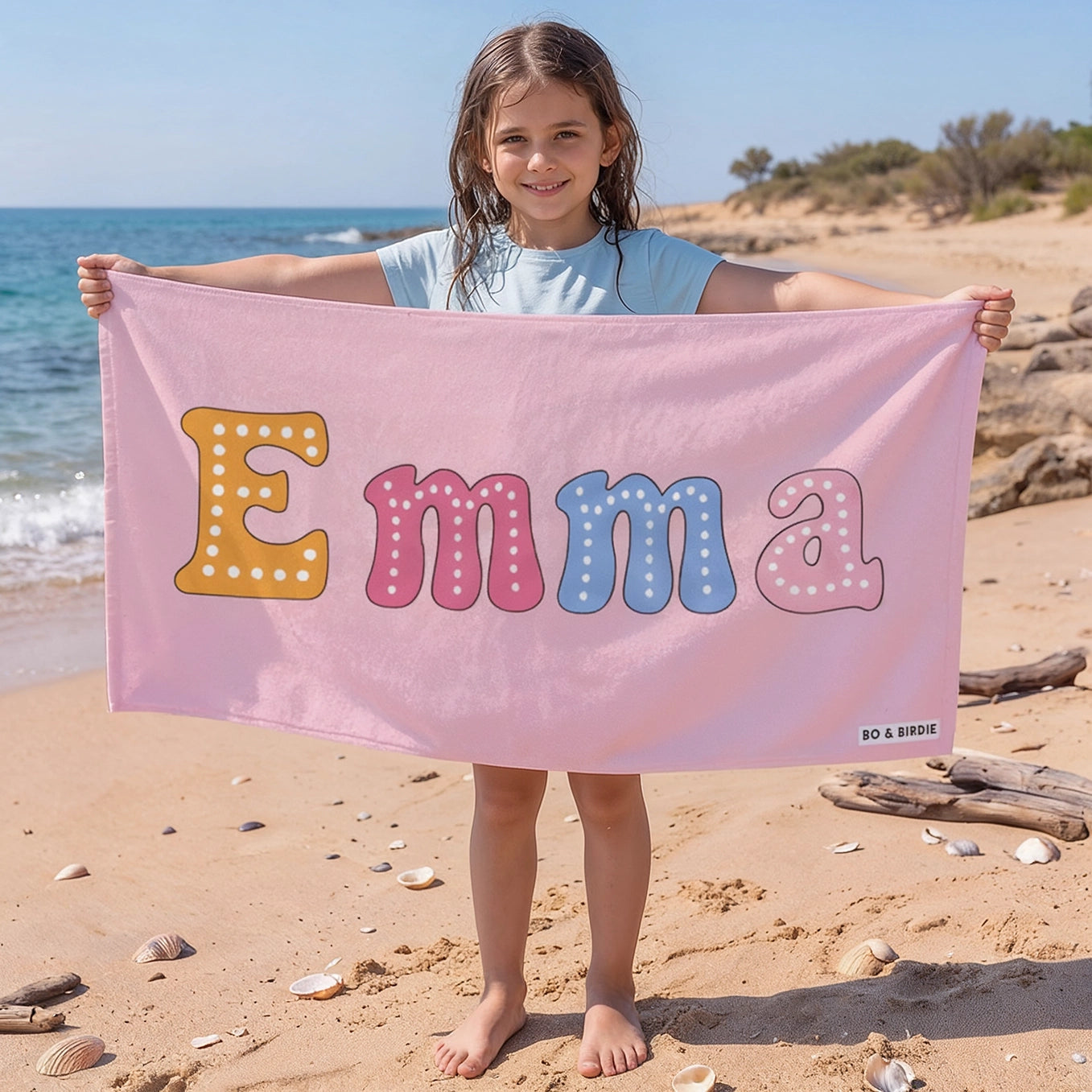 Personalisiertes Kinder Badehandtuch "Name"
