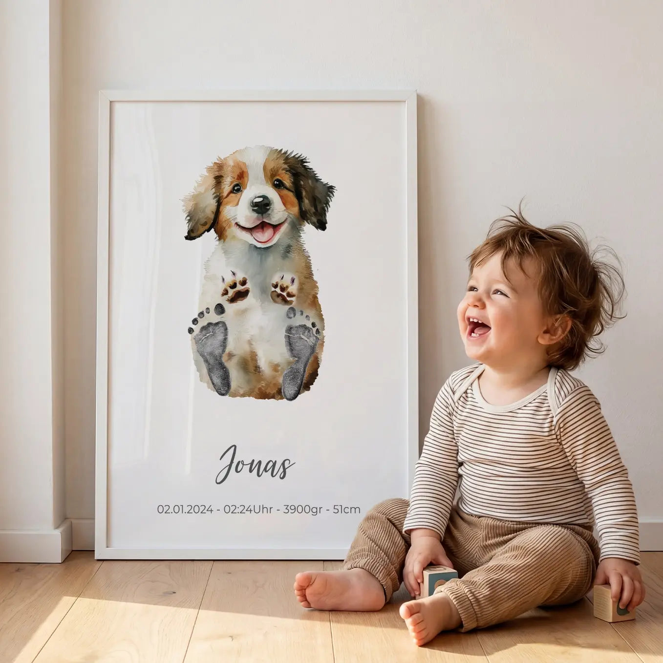 Personalisiertes Poster "Fußabdruck Baby"