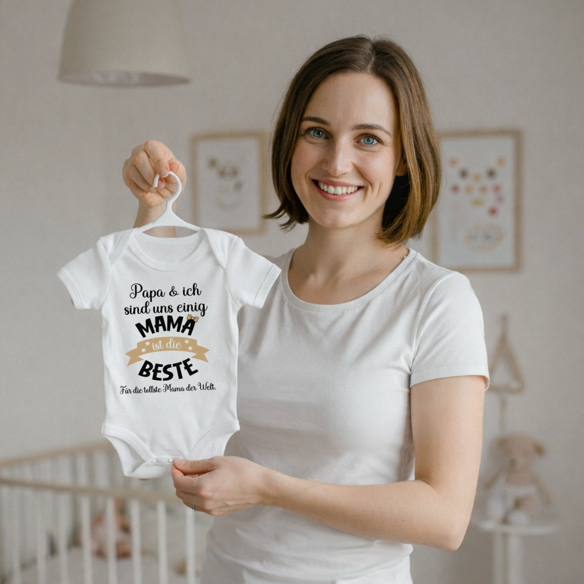 Personalisierter Babybody “Mama ist die Beste”
