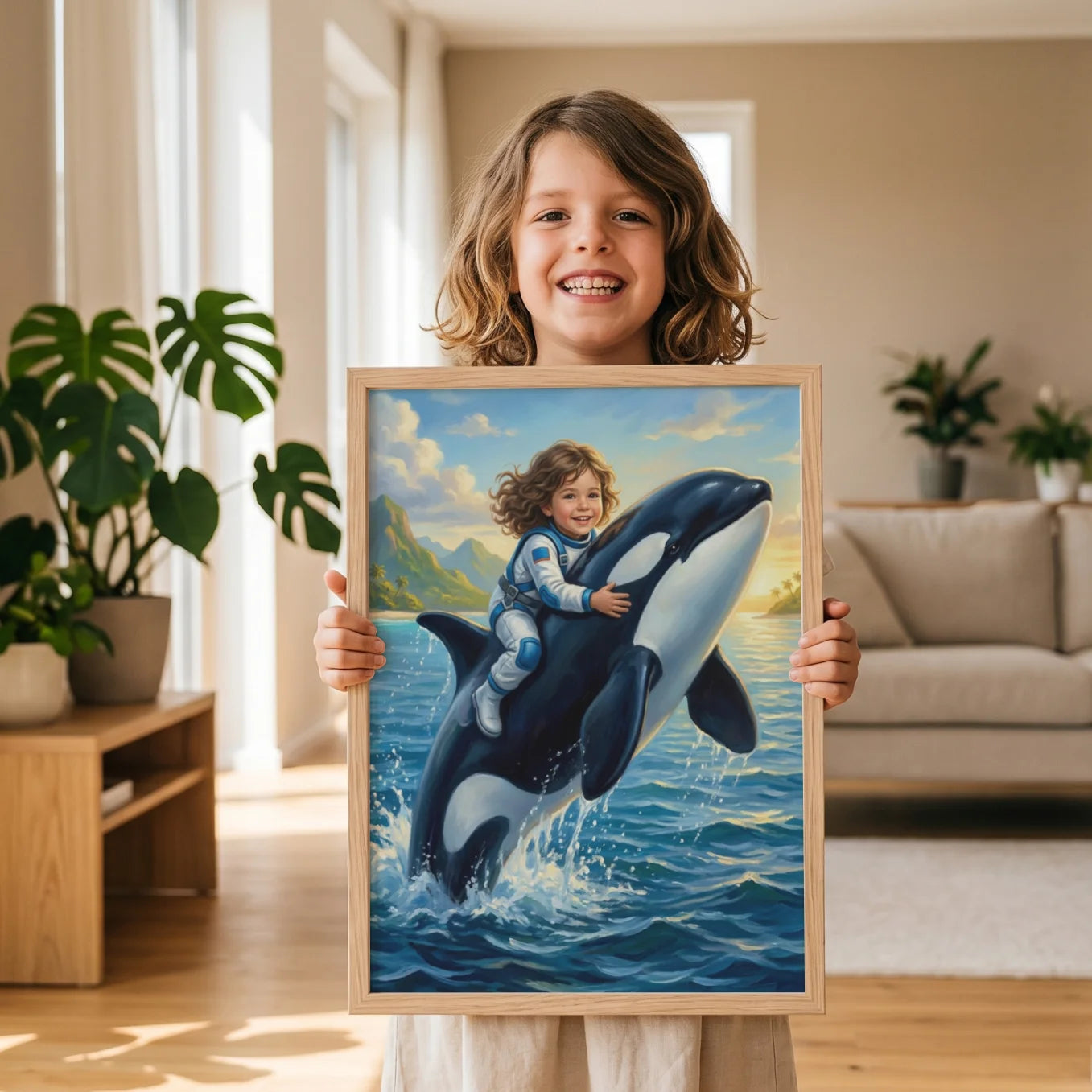 Personalisiertes Kinderposter "Orca"
