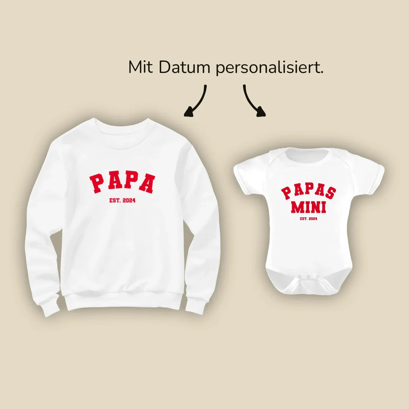 Partnerlook für Kind und Eltern "Papas Mini"