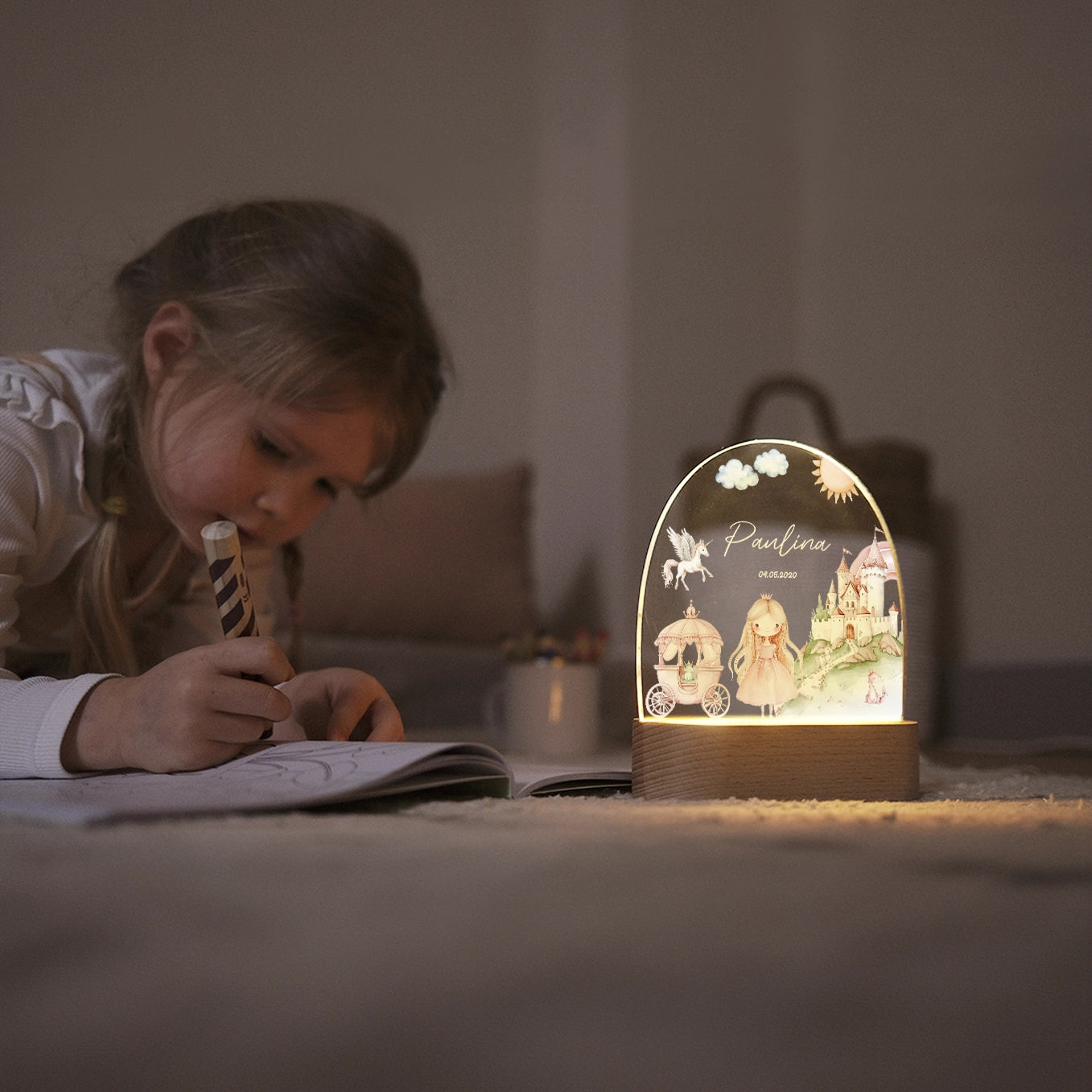 Personalisiertes Nachtlicht "Prinzessin"