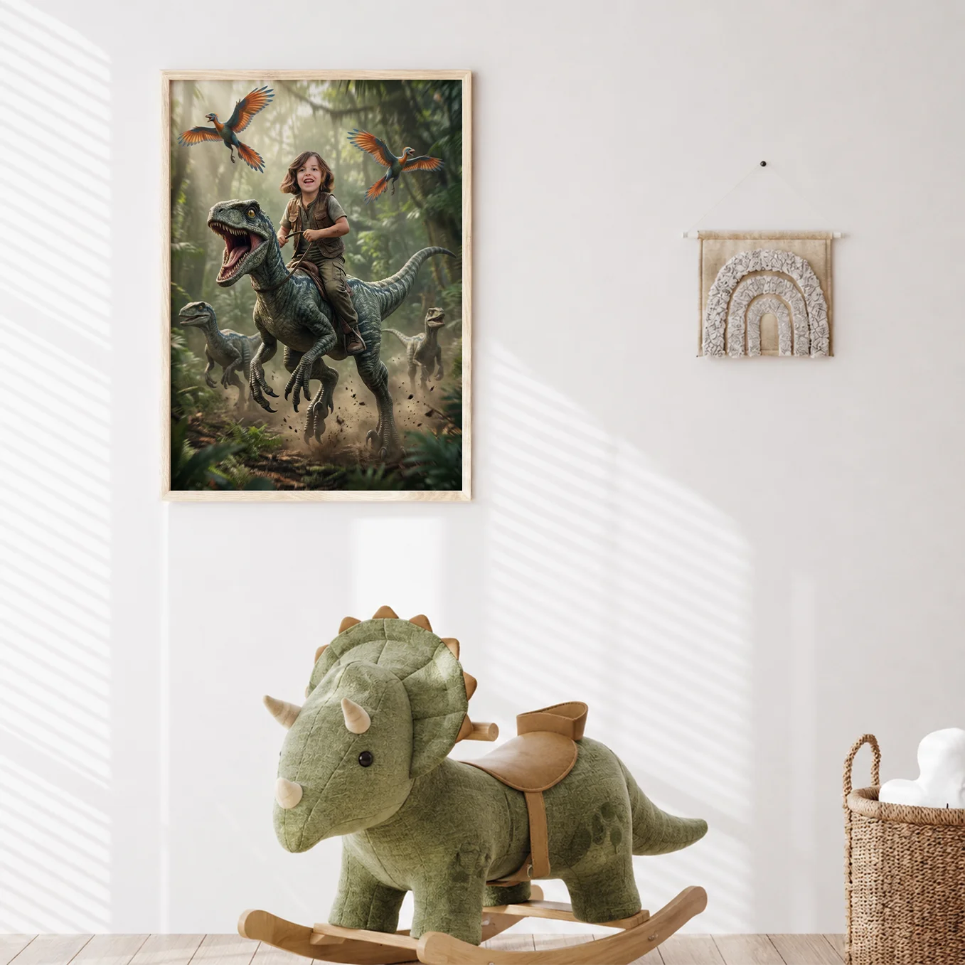 Personalisiertes Kinderposter "Dinosaurier"