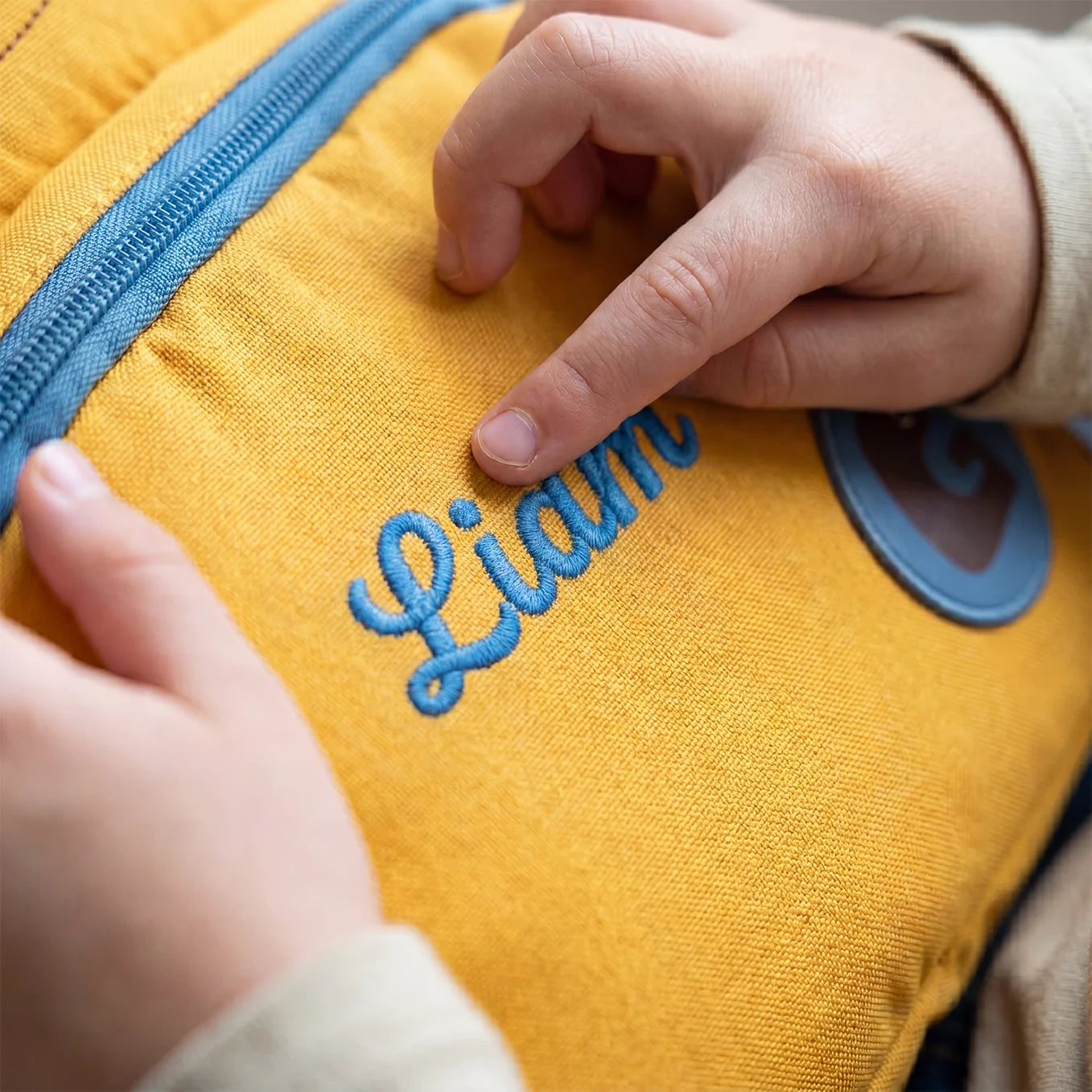 Personalisierter Kinder Rucksack "Tiger" mit Stick