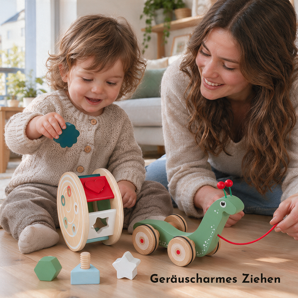 Personalisiertes Nachziehtier Schnecke "Name"