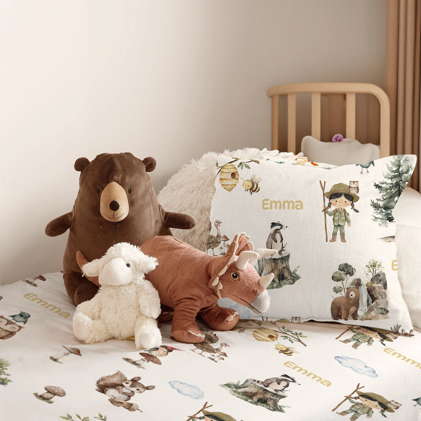 Wildlife Pattern Kids Bed Sheets Cotton / Muslin