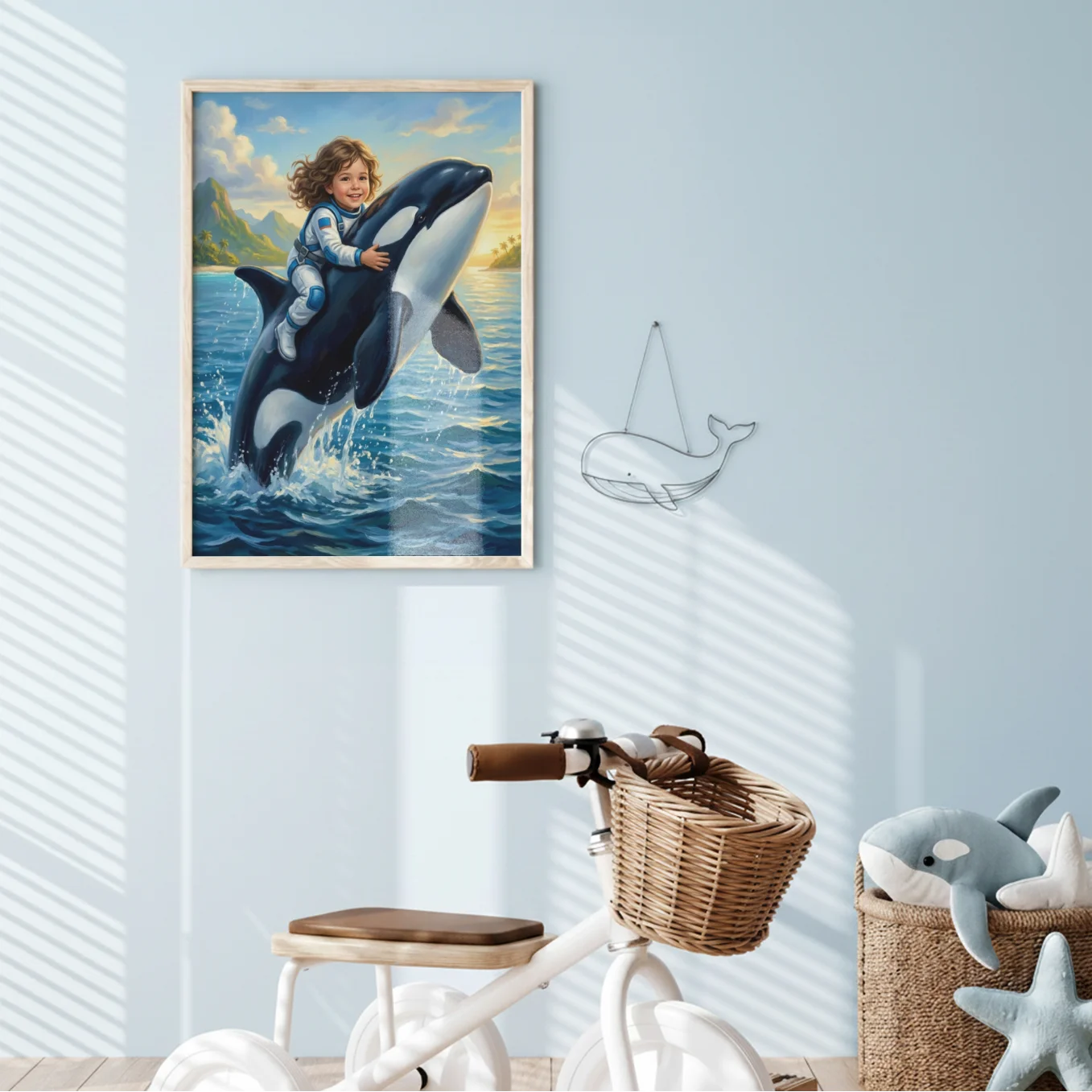 Personalisiertes Kinderposter "Orca"
