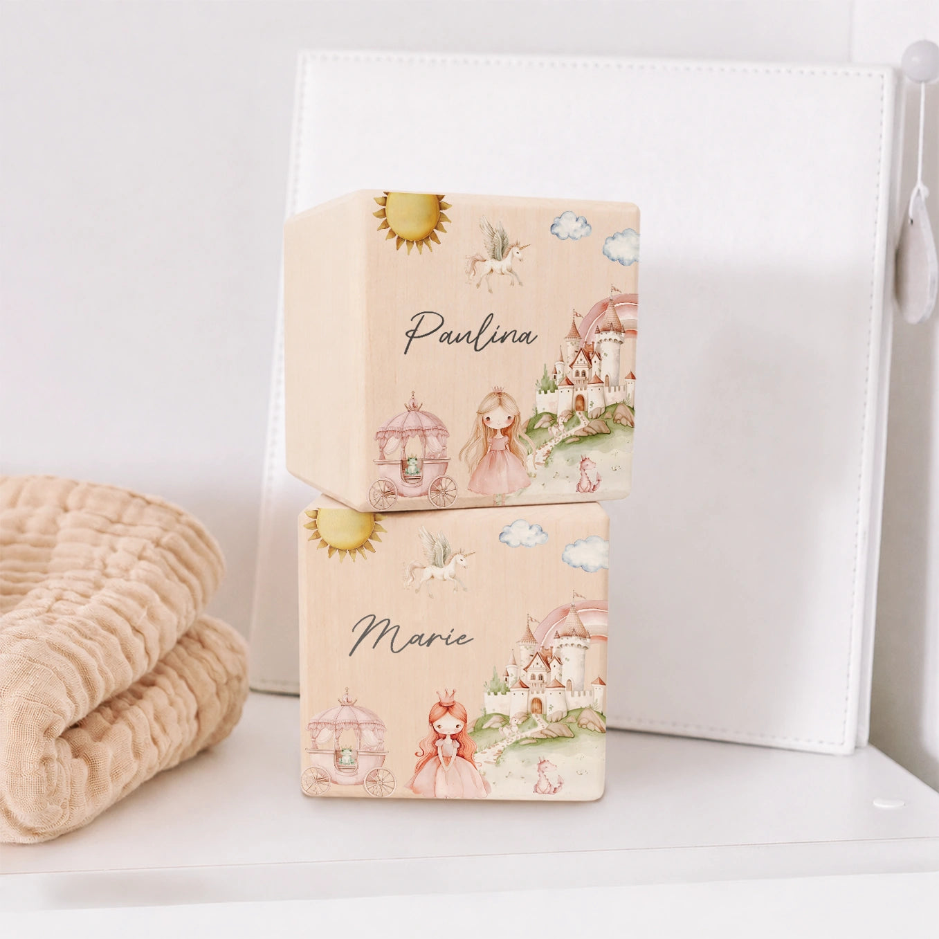 Personalisierte Holzspardose "Prinzessin"