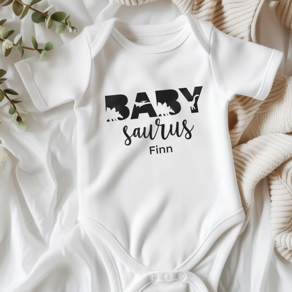 Personalisierter Partnerlook “Papa- und Baby Saurus”