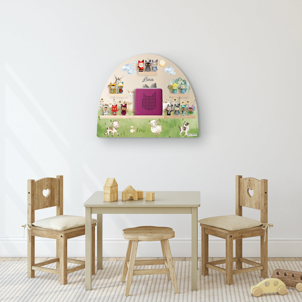 Personalisiertes Toniebox Regal "Bauernhof"