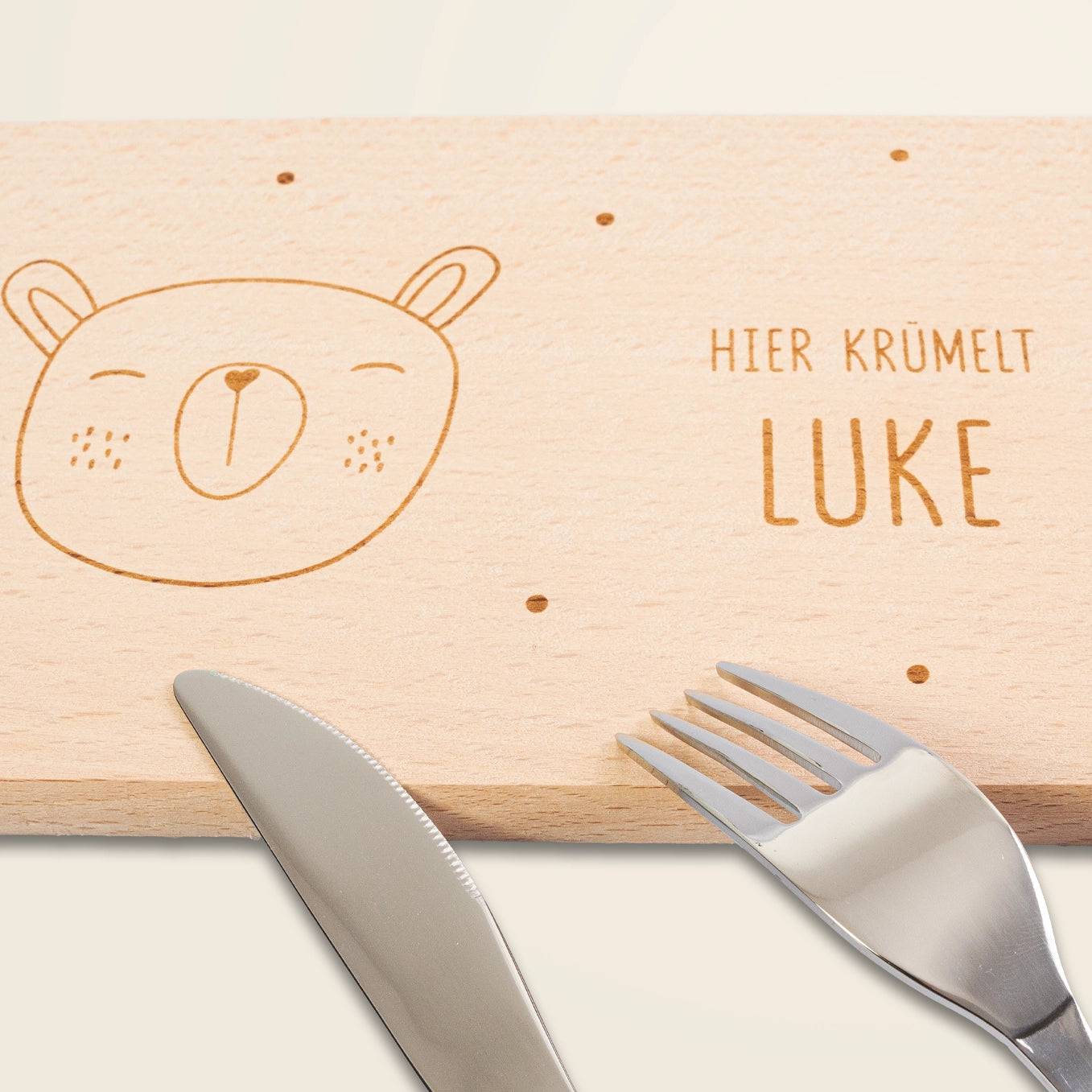Personalisiertes Frühstücksbrettchen "Gravur" Gratis