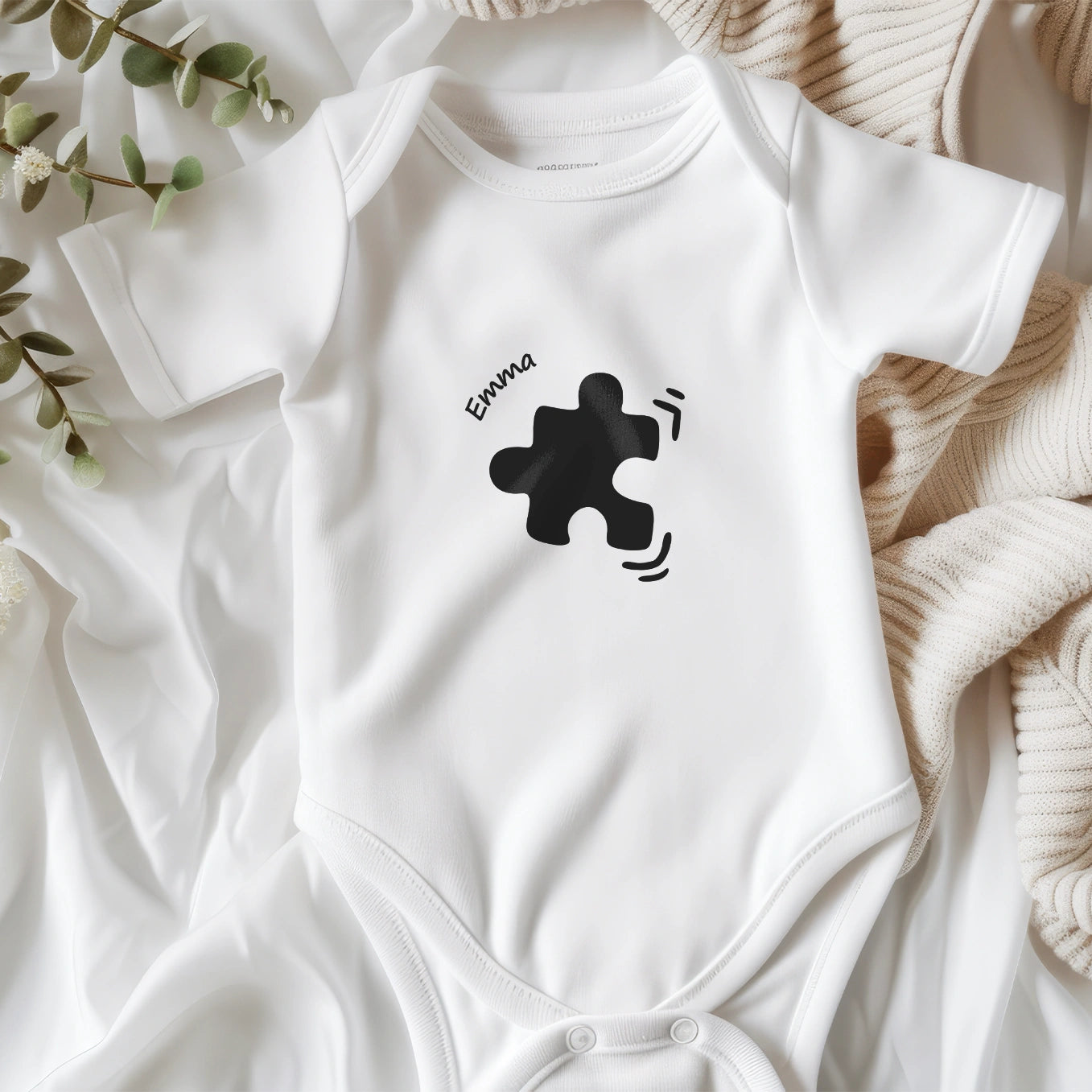 Personalisierter Partnerlook für Mama und Baby "Puzzleteil"