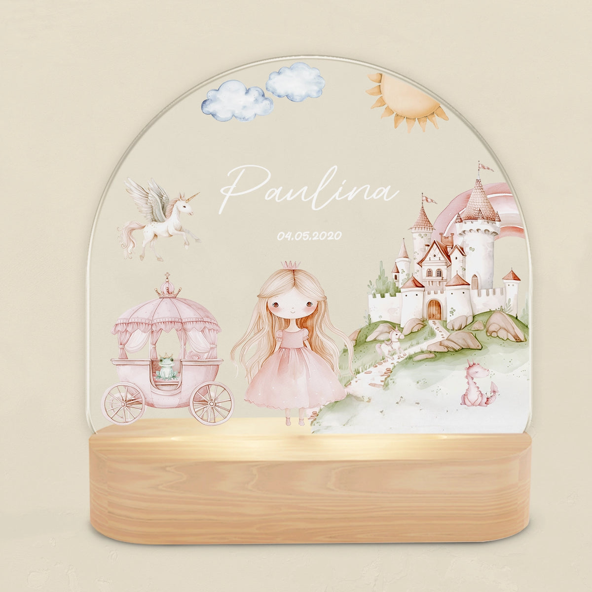 Personalisiertes Nachtlicht "Prinzessin"