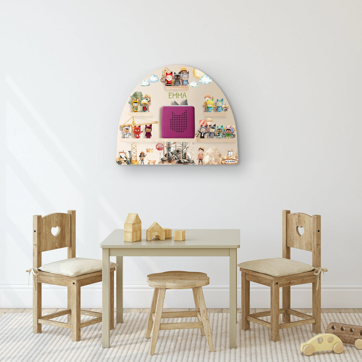 Personalisiertes Toniebox Regal "Baustelle"