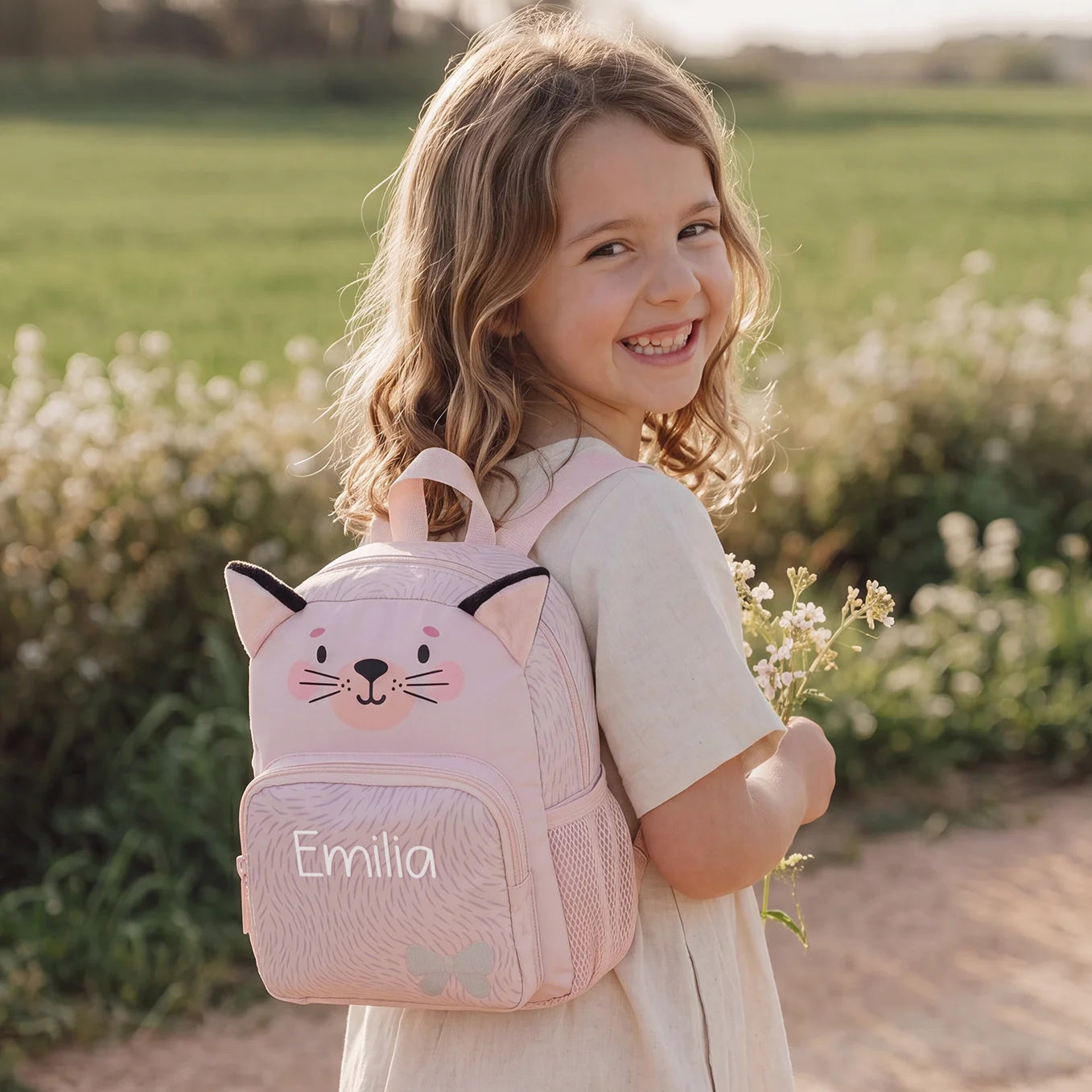 Personalisierter Kinder Rucksack "Katze"