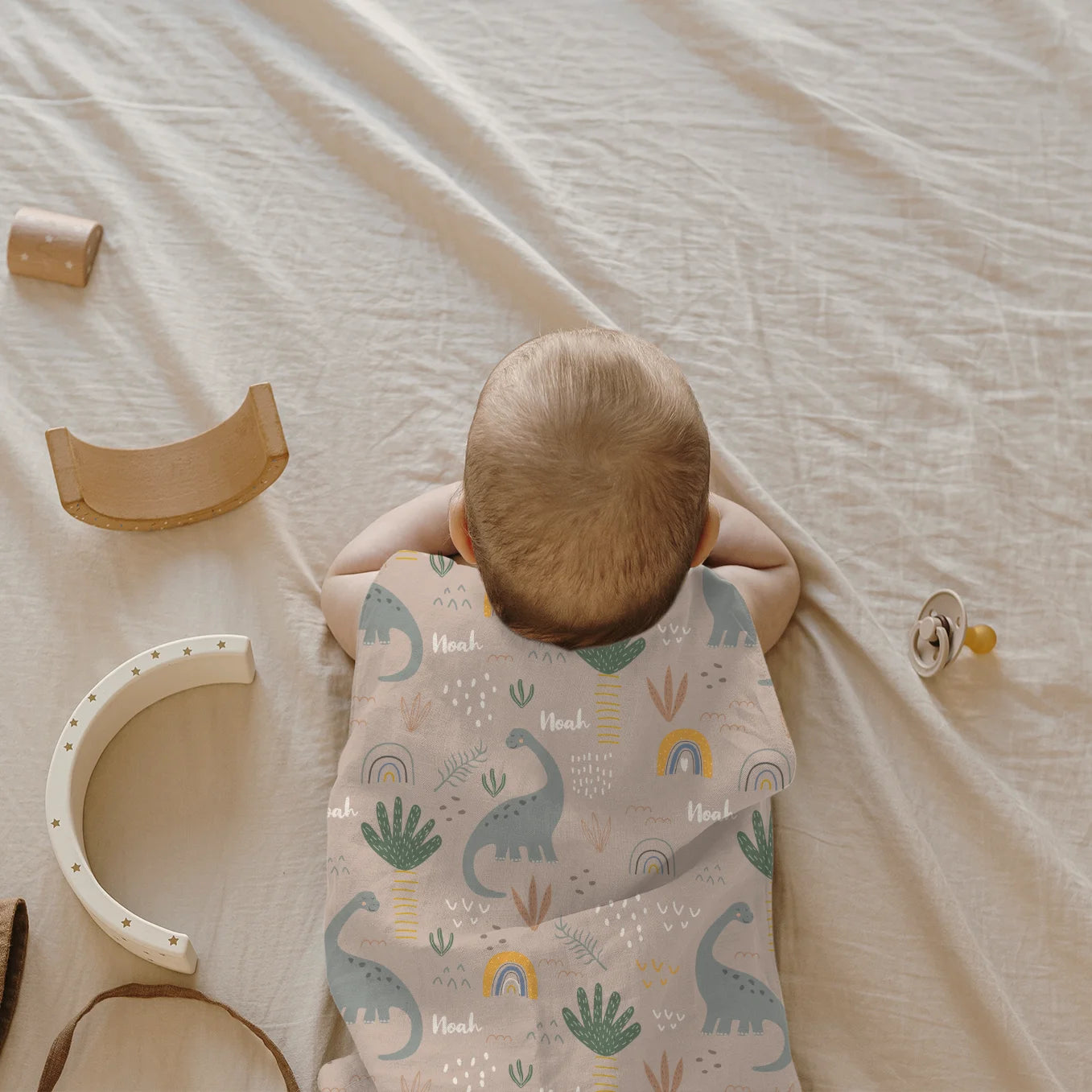 Personalisierter Baby Schlafsack "Dinosaurier"