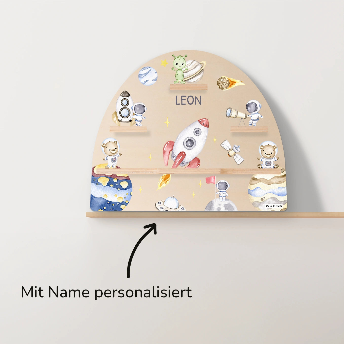 Personalisiertes Toniebox Regal "Astronauten Tiere"