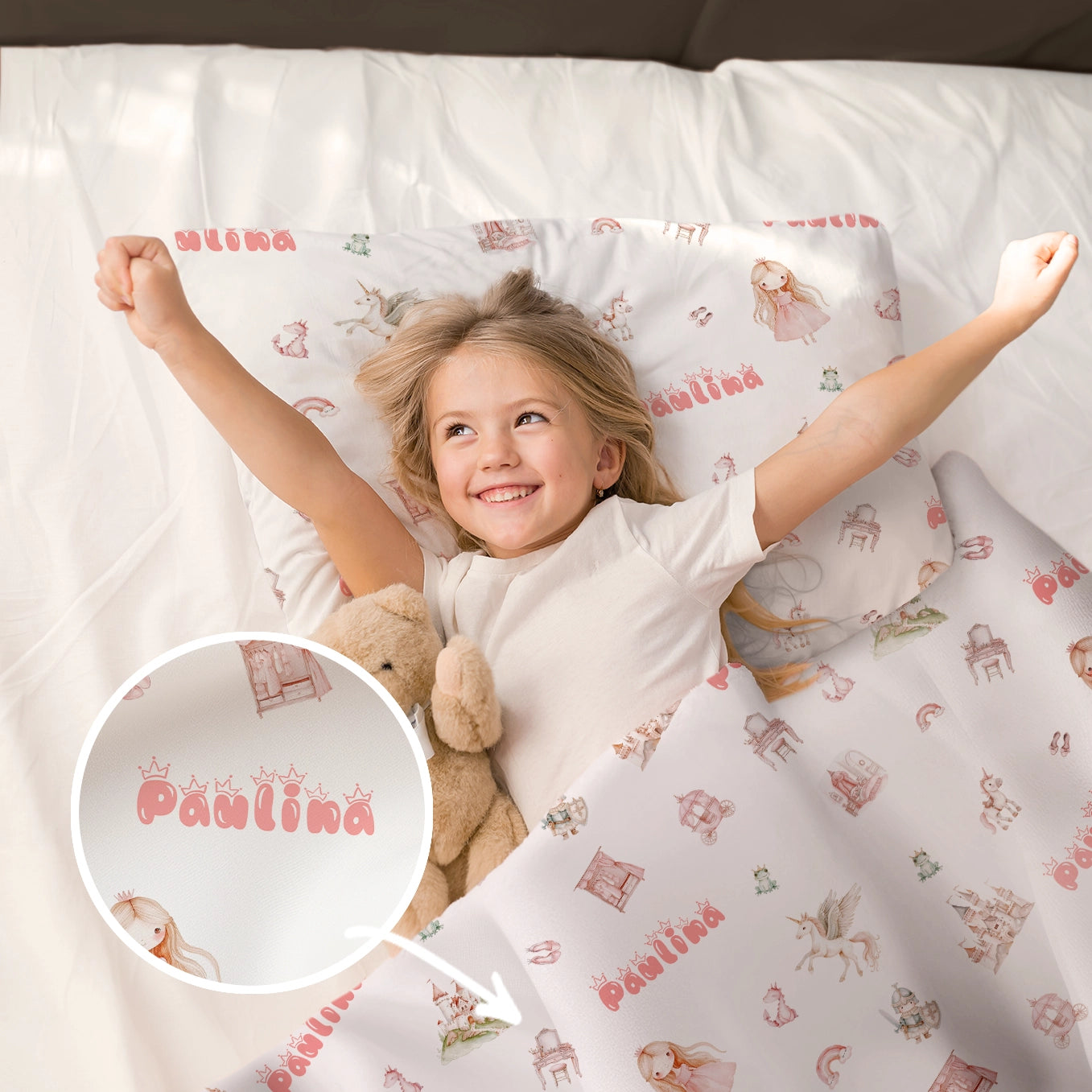 Personalisierte Kinder Bettwäsche "Prinzessin"