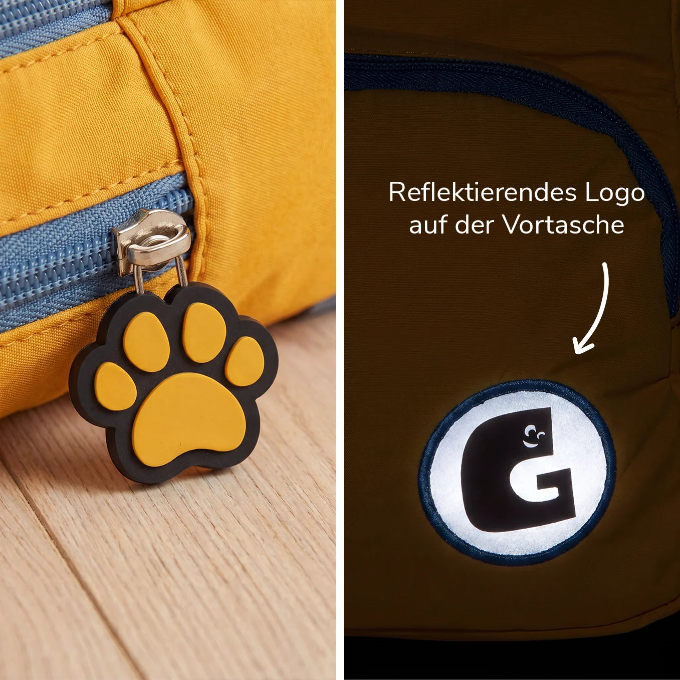 Personalisierter Kinder Rucksack "Tiger" mit Stick