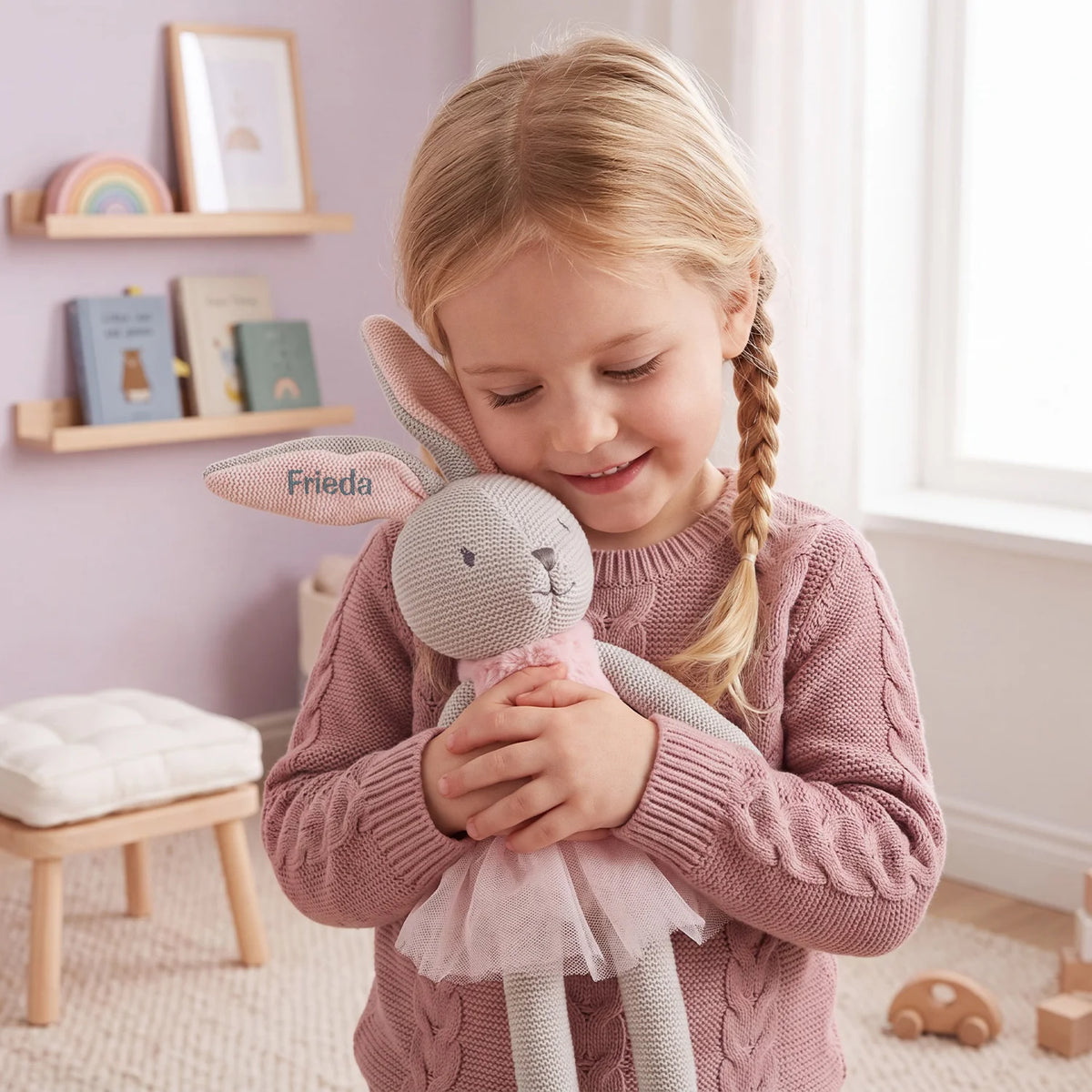 Personalisiertes Kuscheltier "Hase"